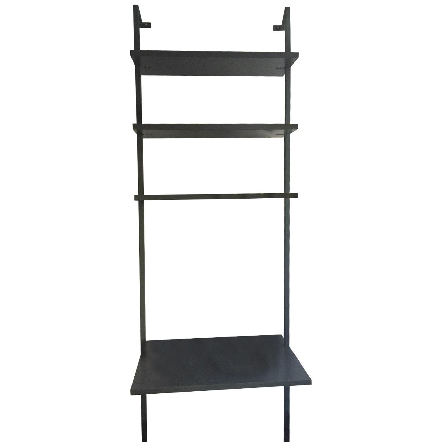 CB2 Grey Wall Mounted Desk AptDeco