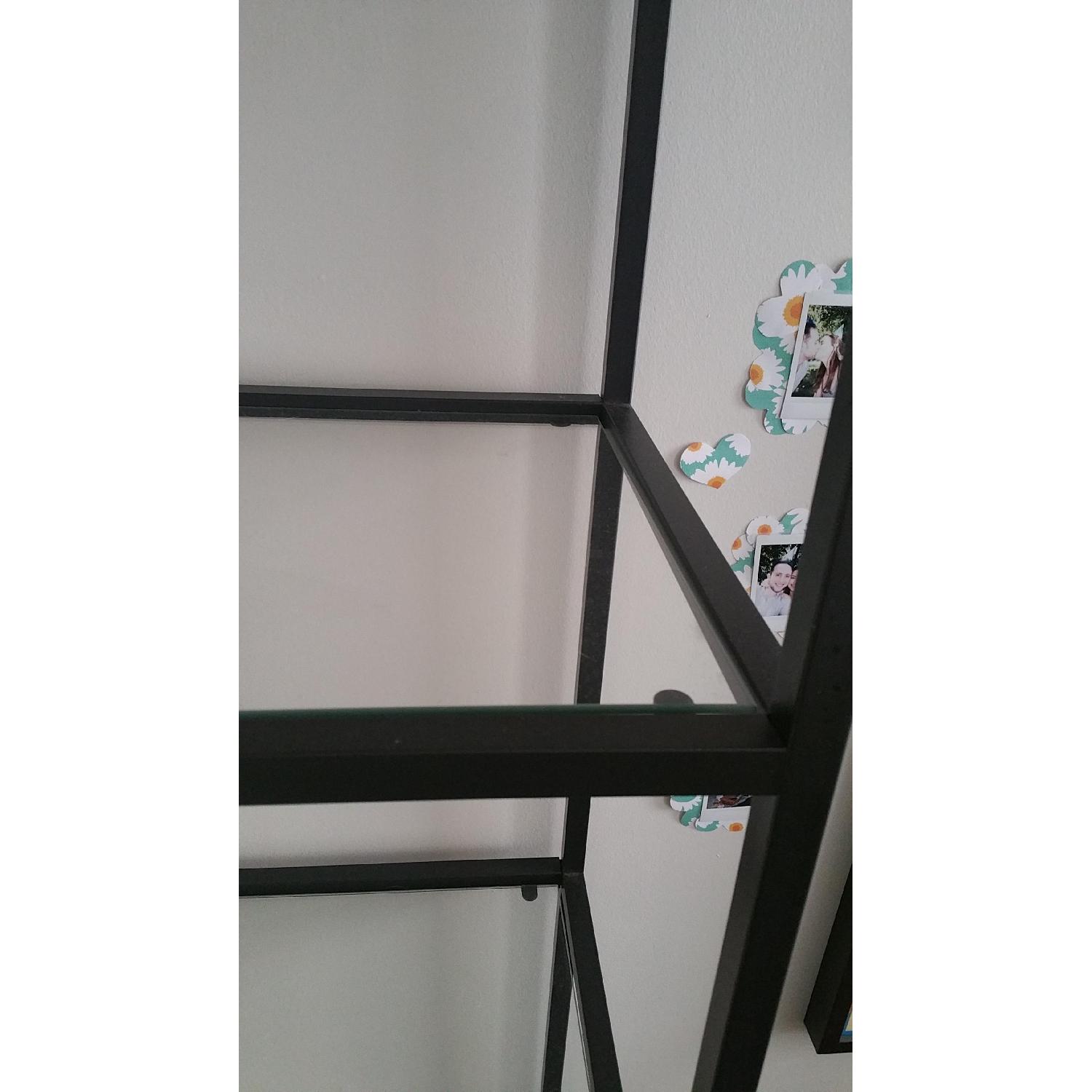 Ikea Black Metal and Glass Bookcase - image-3