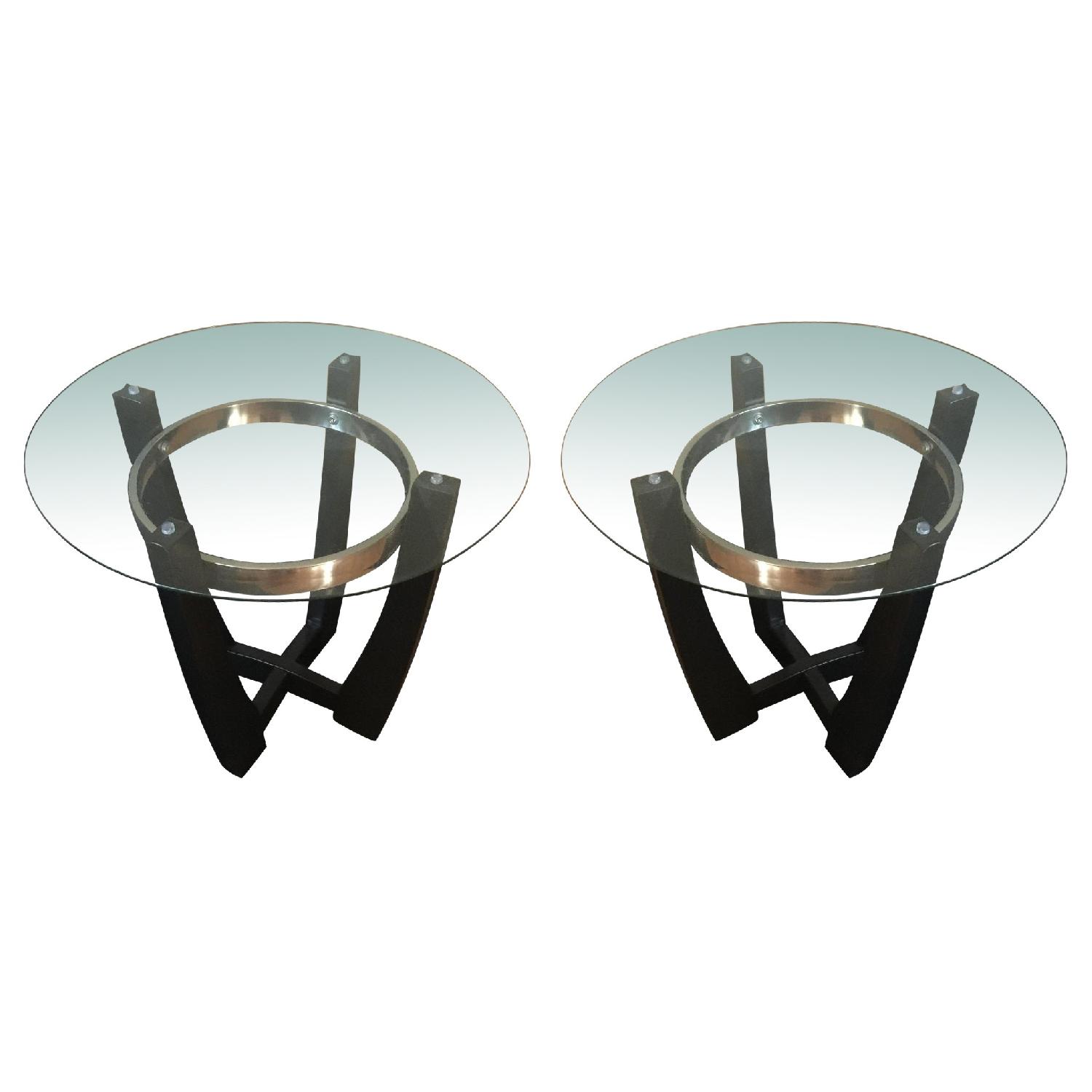 Bob's Glass Top Coffee Table + 2 End Tables - image-4