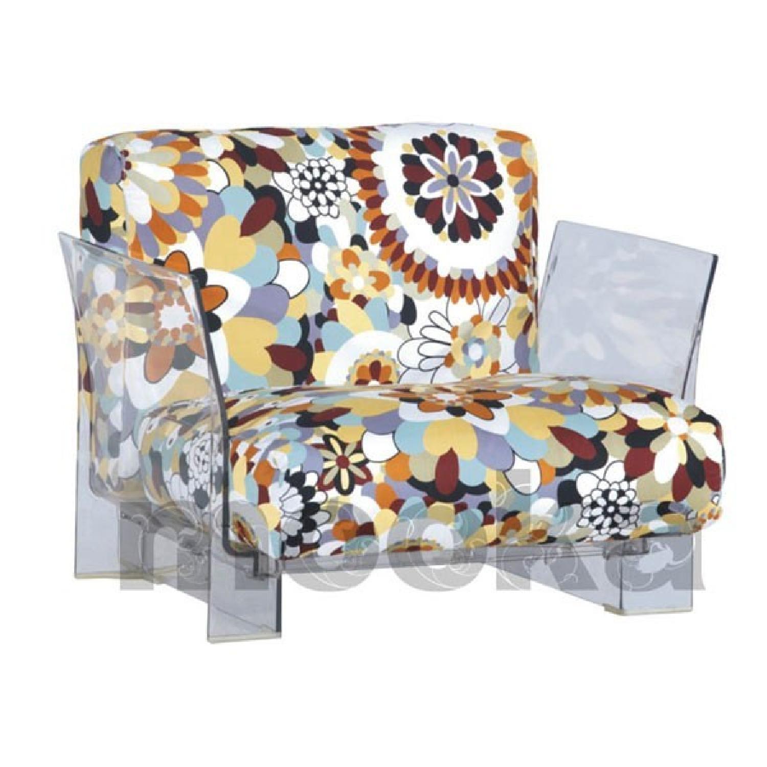 Kartell Pop Missoni Print Sofa in Kyoto Color w/ Transparent Frame - image-6