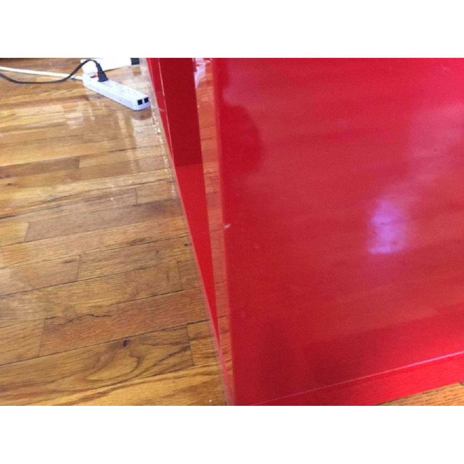 Ikea Kallax Red Lacquer Bookshelf/Room Divider with Storage Drawers - image-3