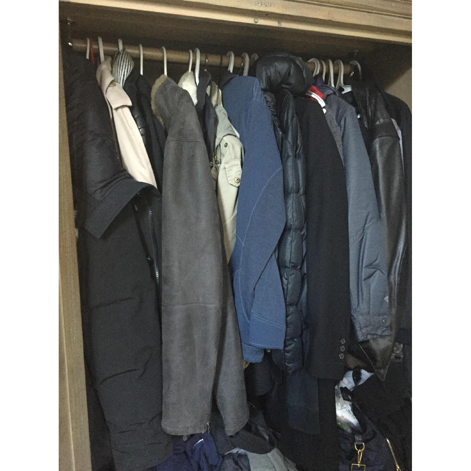 Restoration Hardware Armoire in Antiqued Grey - image-3