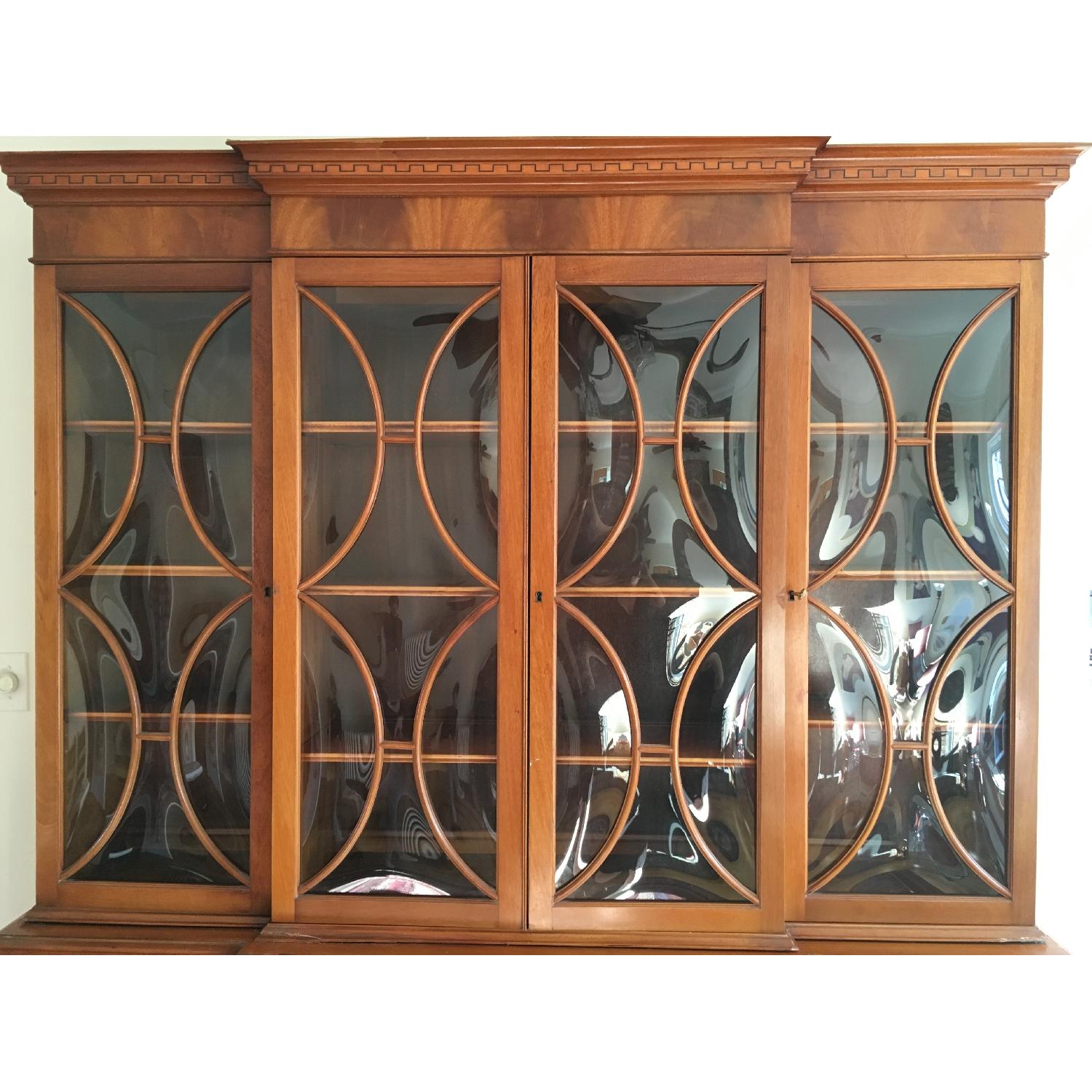 Saginaw Furniture Mahogany China Hutch & Secretary Desk - image-1