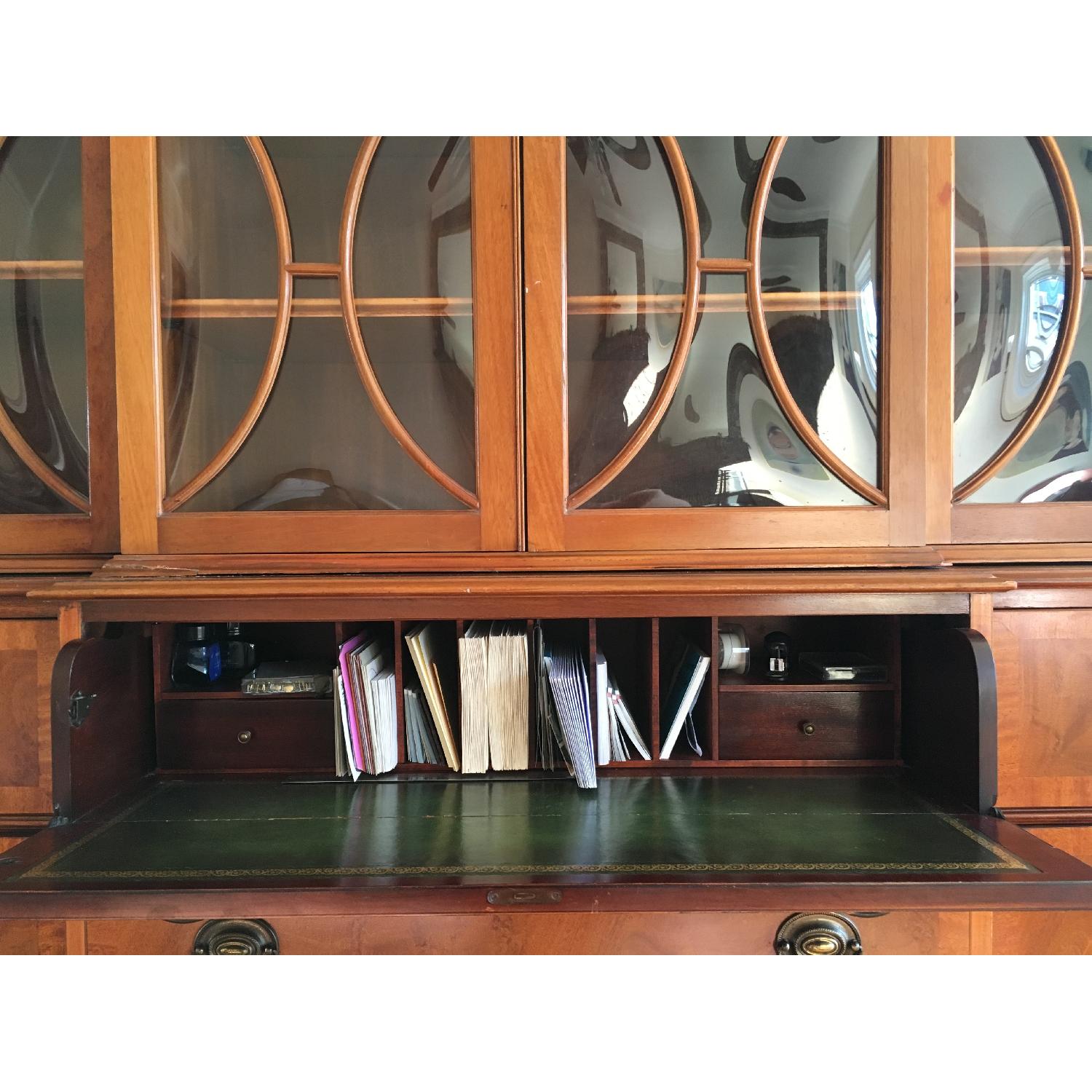 Saginaw Furniture Mahogany China Hutch & Secretary Desk - image-3