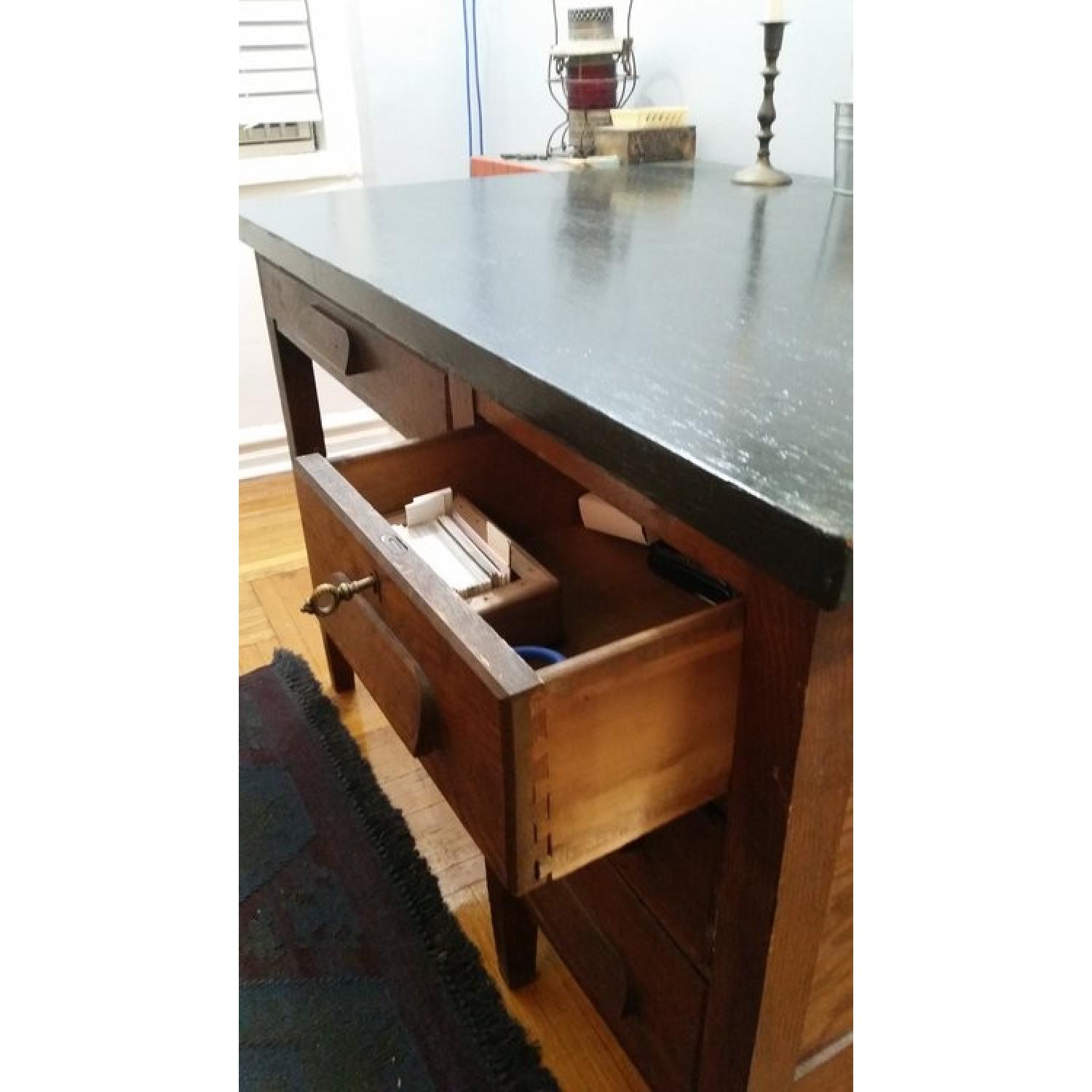 Classic 1940s Oak Desk - image-4