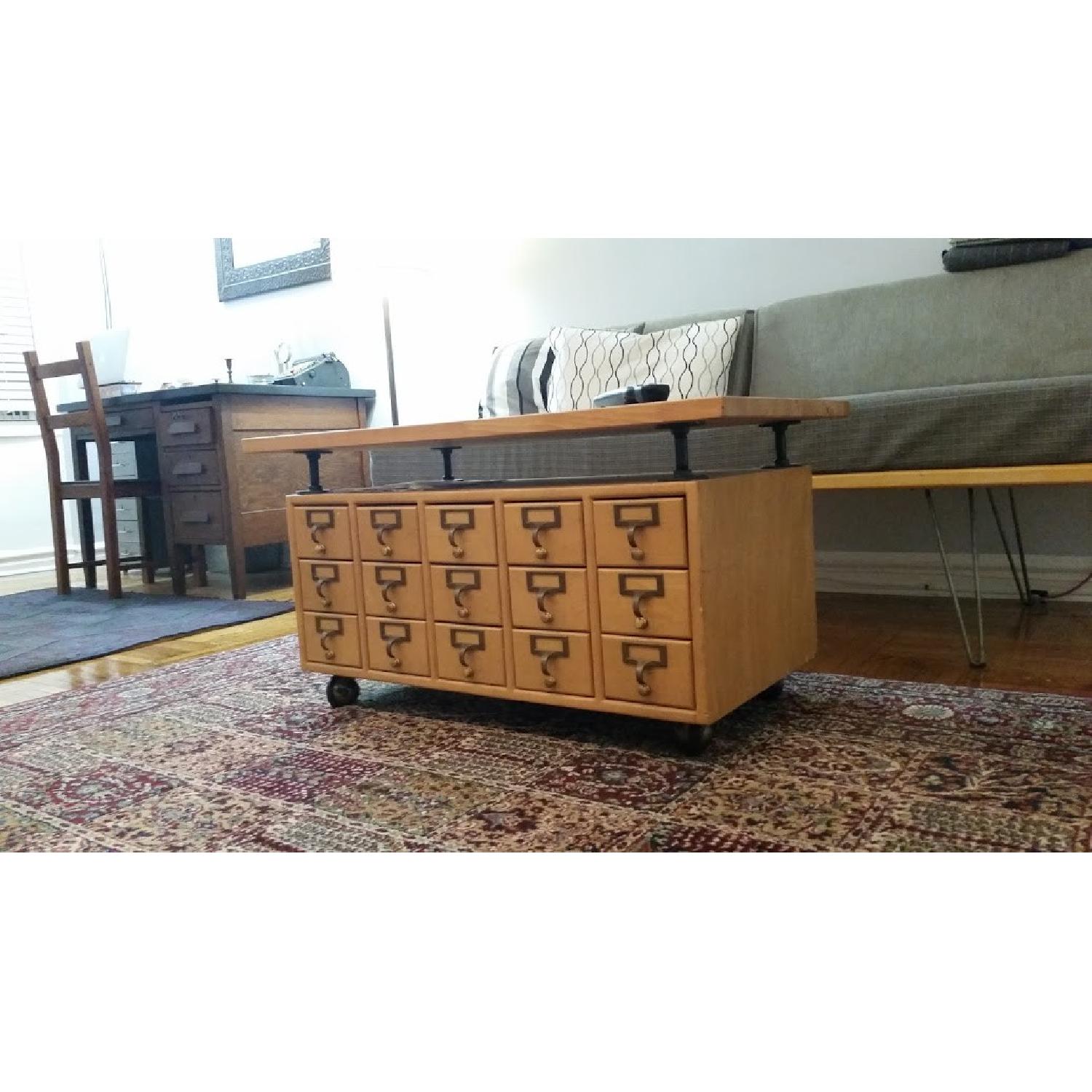 Library Card Catalog Coffee Table - image-6