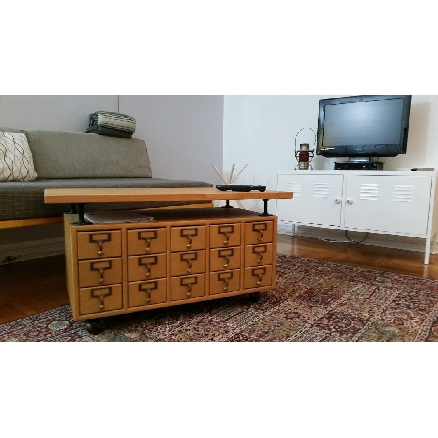 Library Card Catalog Coffee Table - image-7