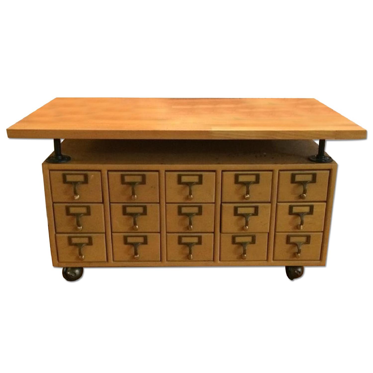 Library Card Catalog Coffee Table AptDeco