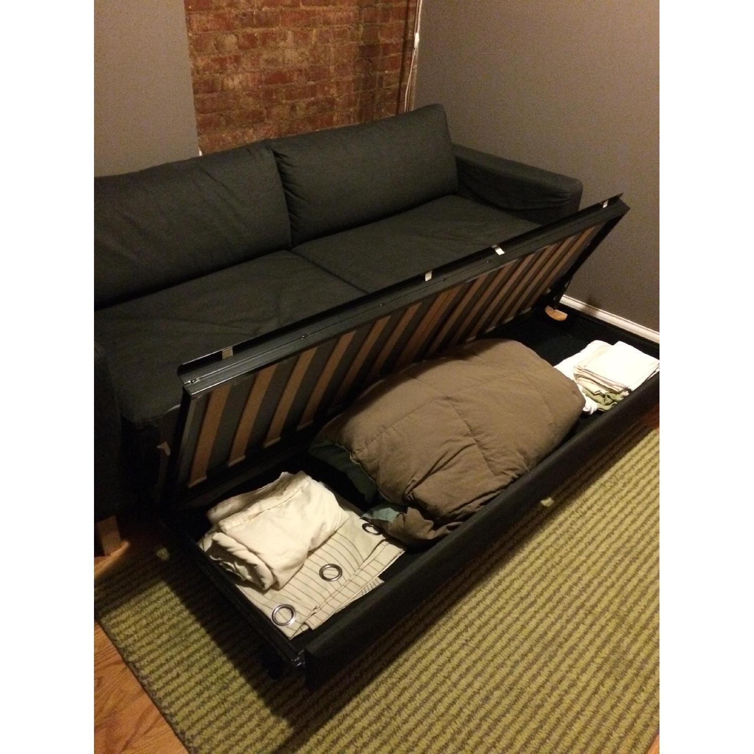 Ikea Karlstad Sofa in Sivik Dark Gray AptDeco