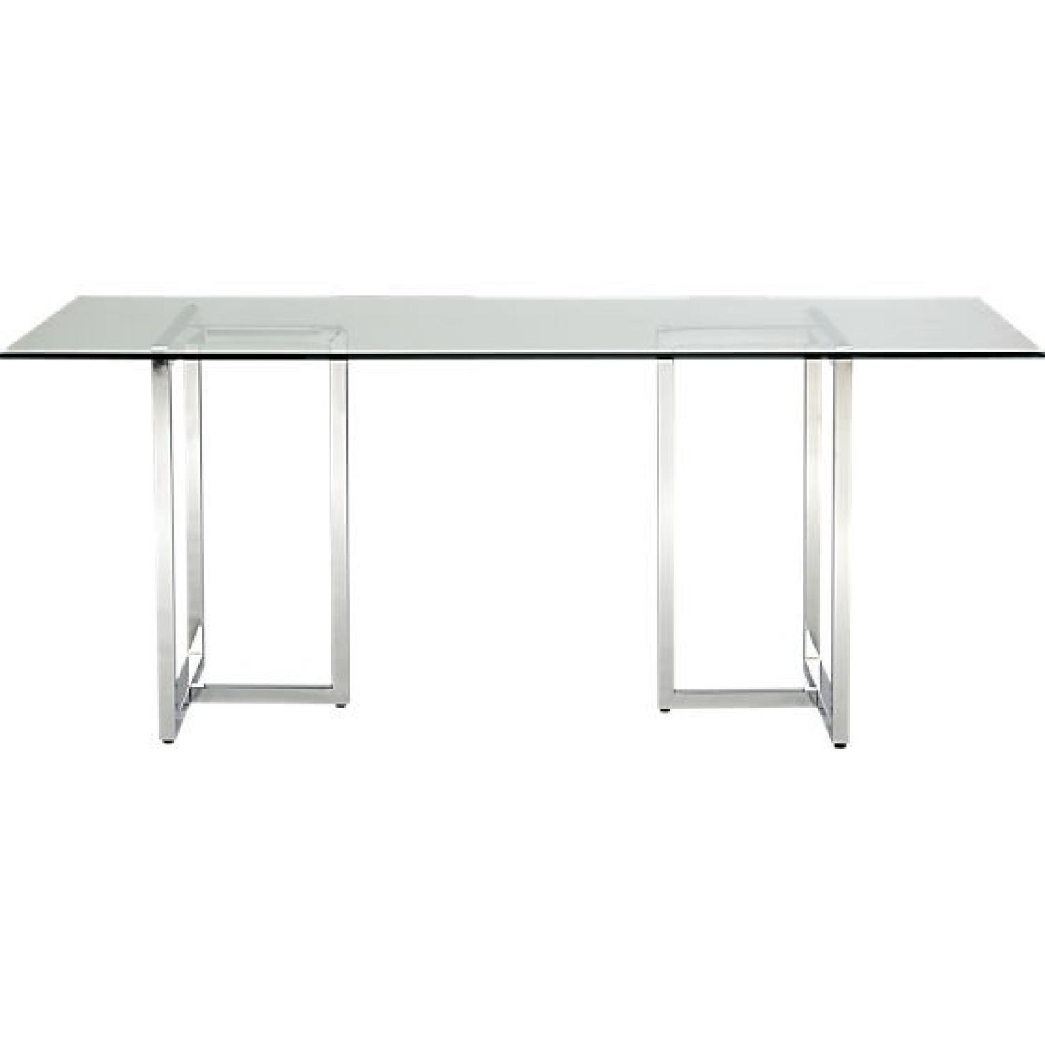 CB2 Silverado Chrome Rectangular Dining Table - image-2