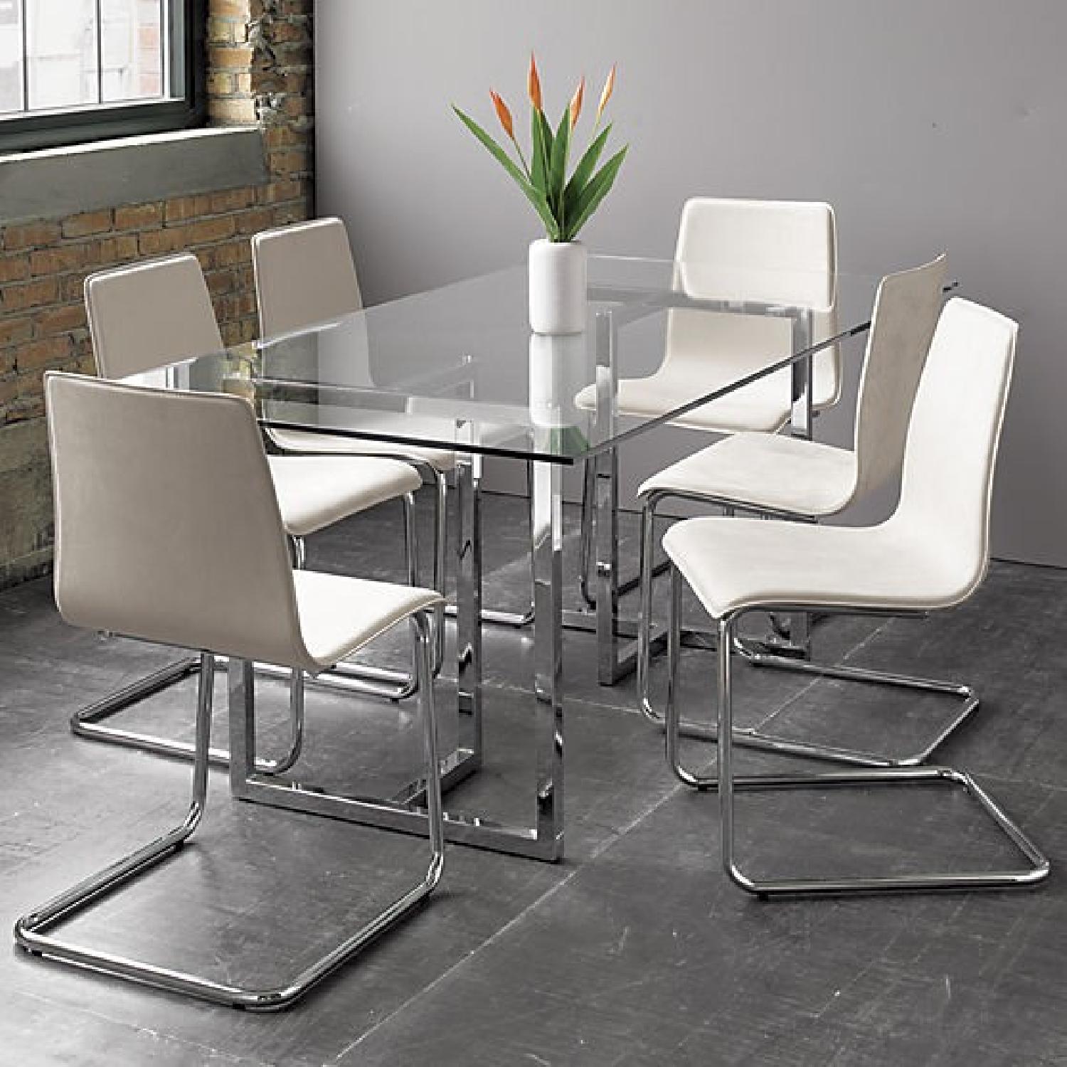 CB2 Silverado Chrome Rectangular Dining Table - image-3