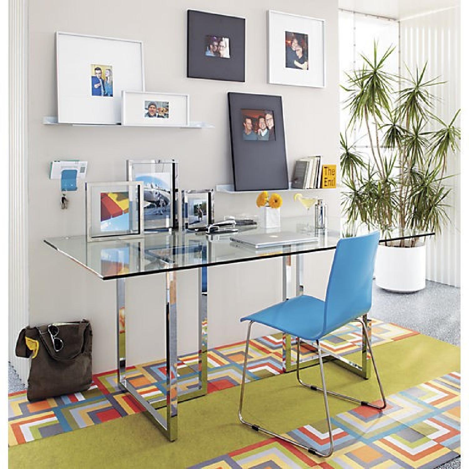 CB2 Silverado Chrome Rectangular Dining Table - image-4