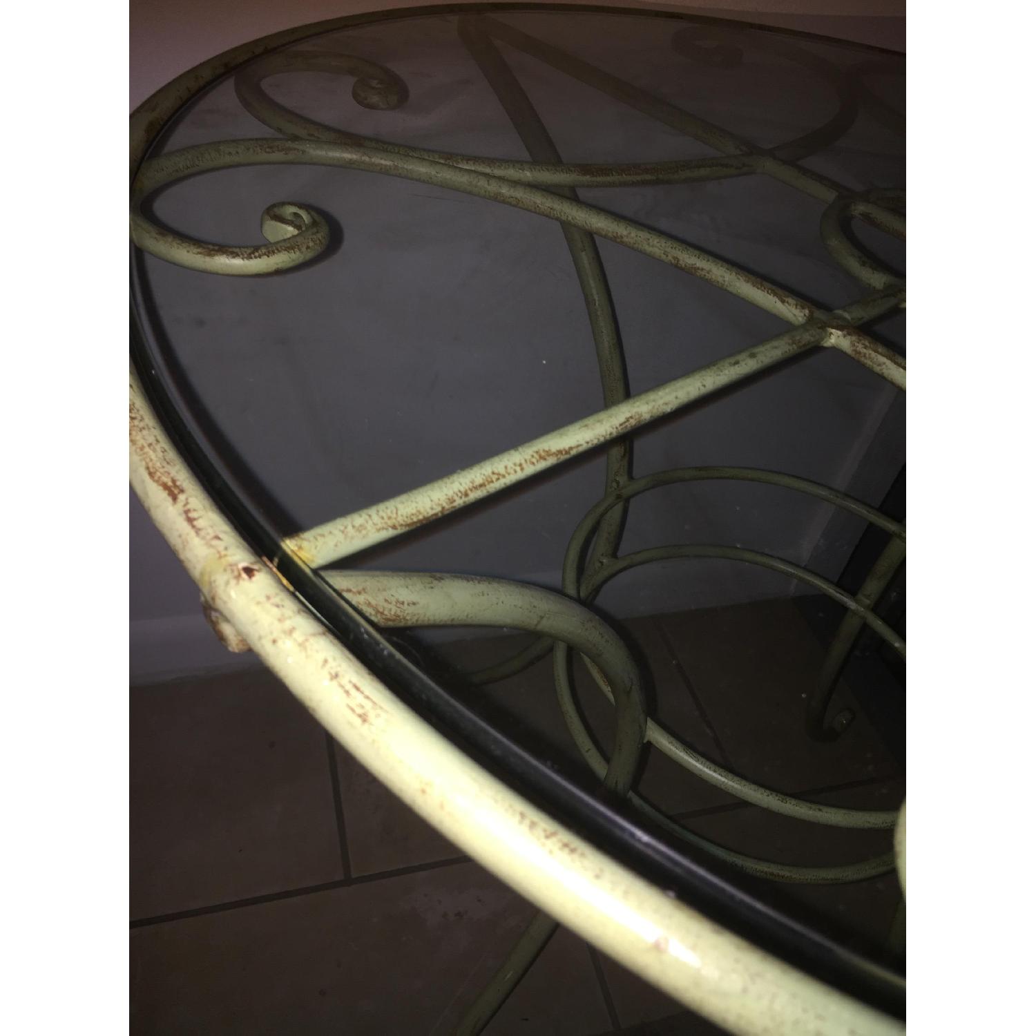 Pier 1 Glass Top Round Bistro/Dining Table - image-1