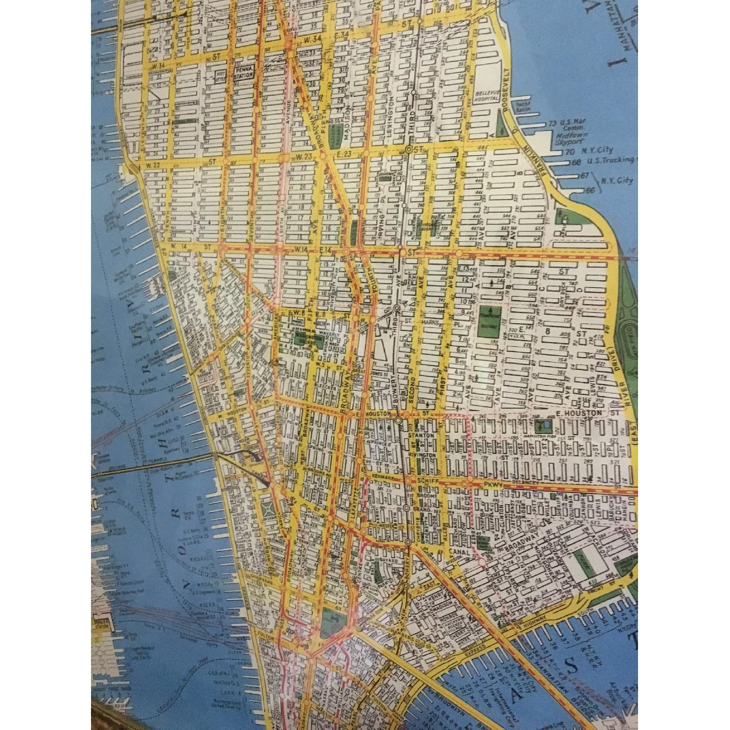 Framed Map of Vintage New York City - image-2