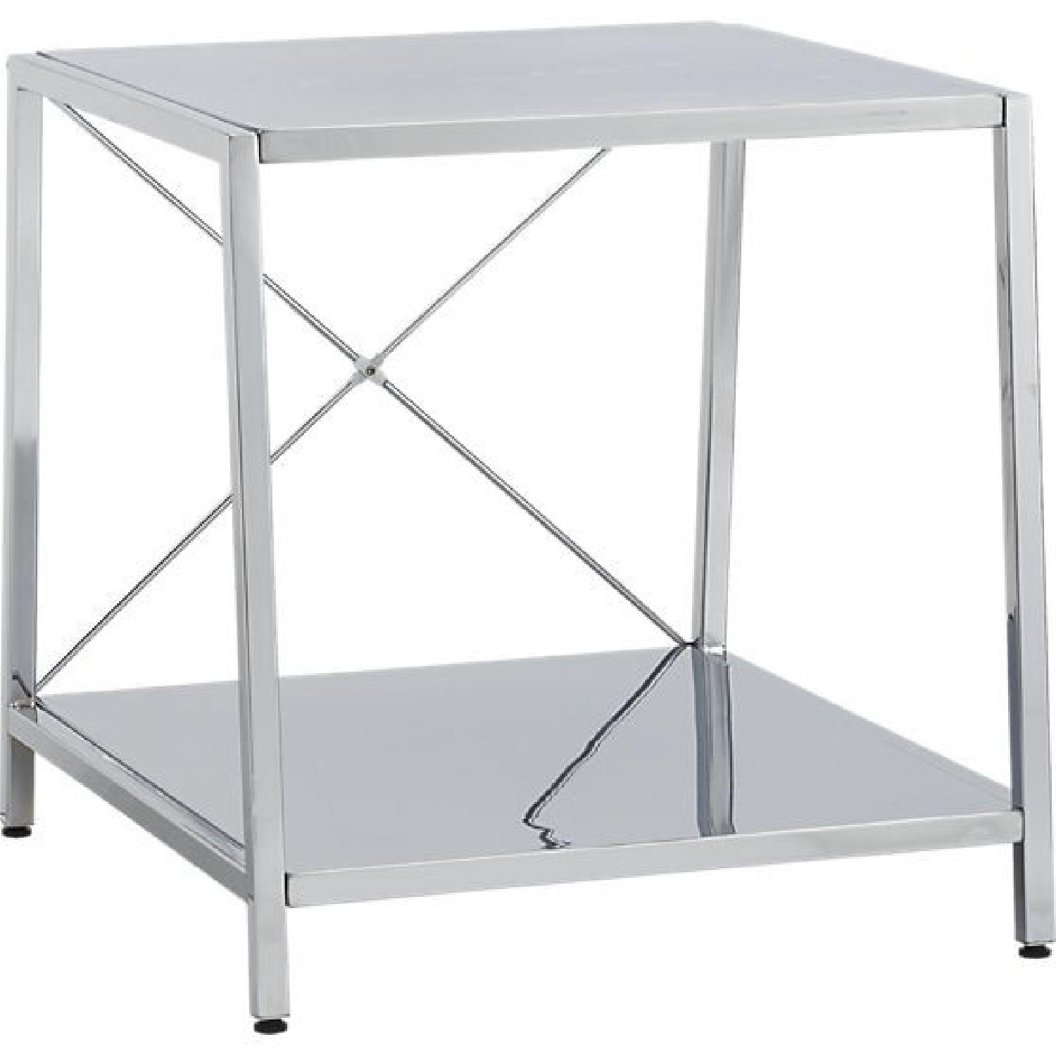 CB2 Chrome Nightstand - image-2