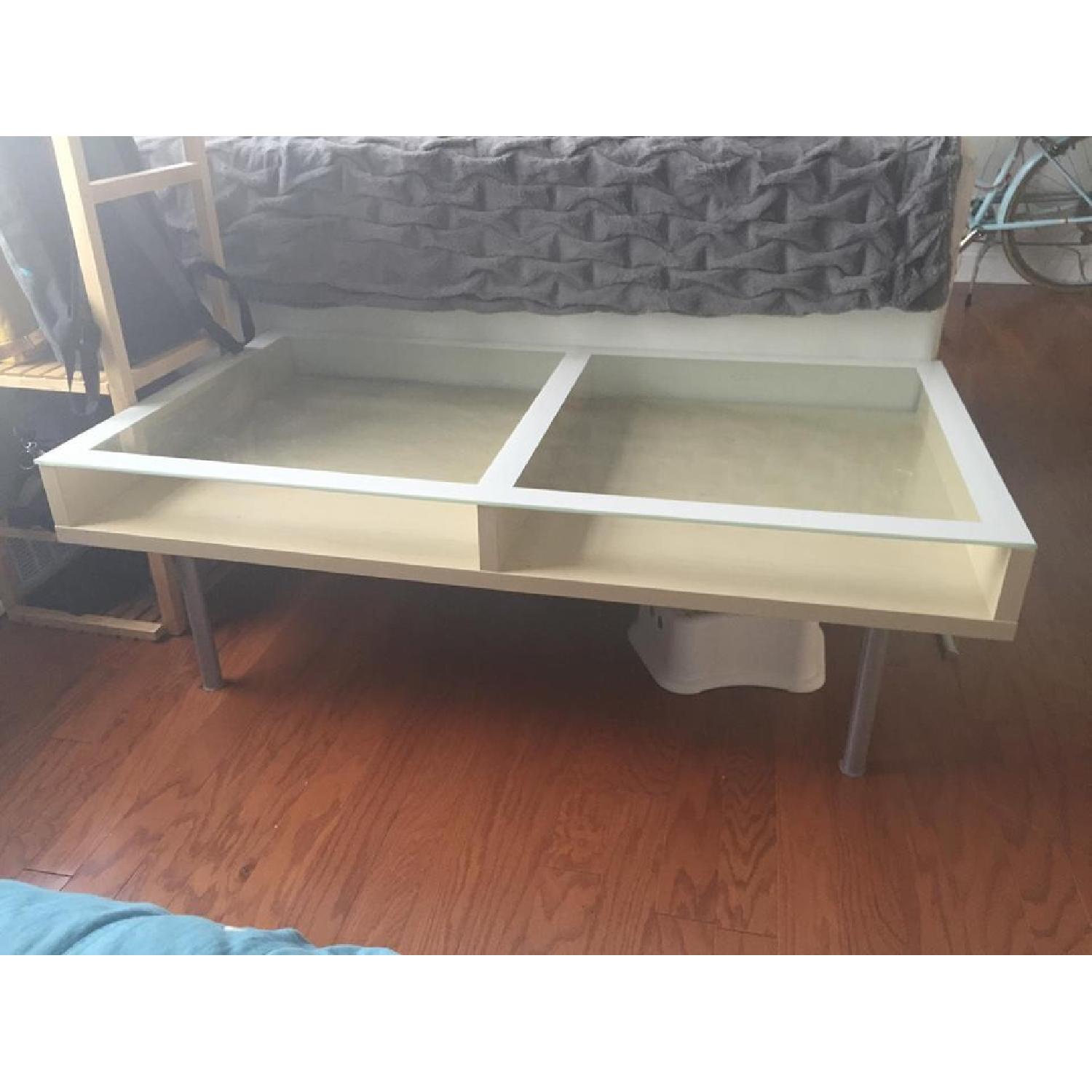 Ikea Magiker Glass Top Coffee Table - image-1