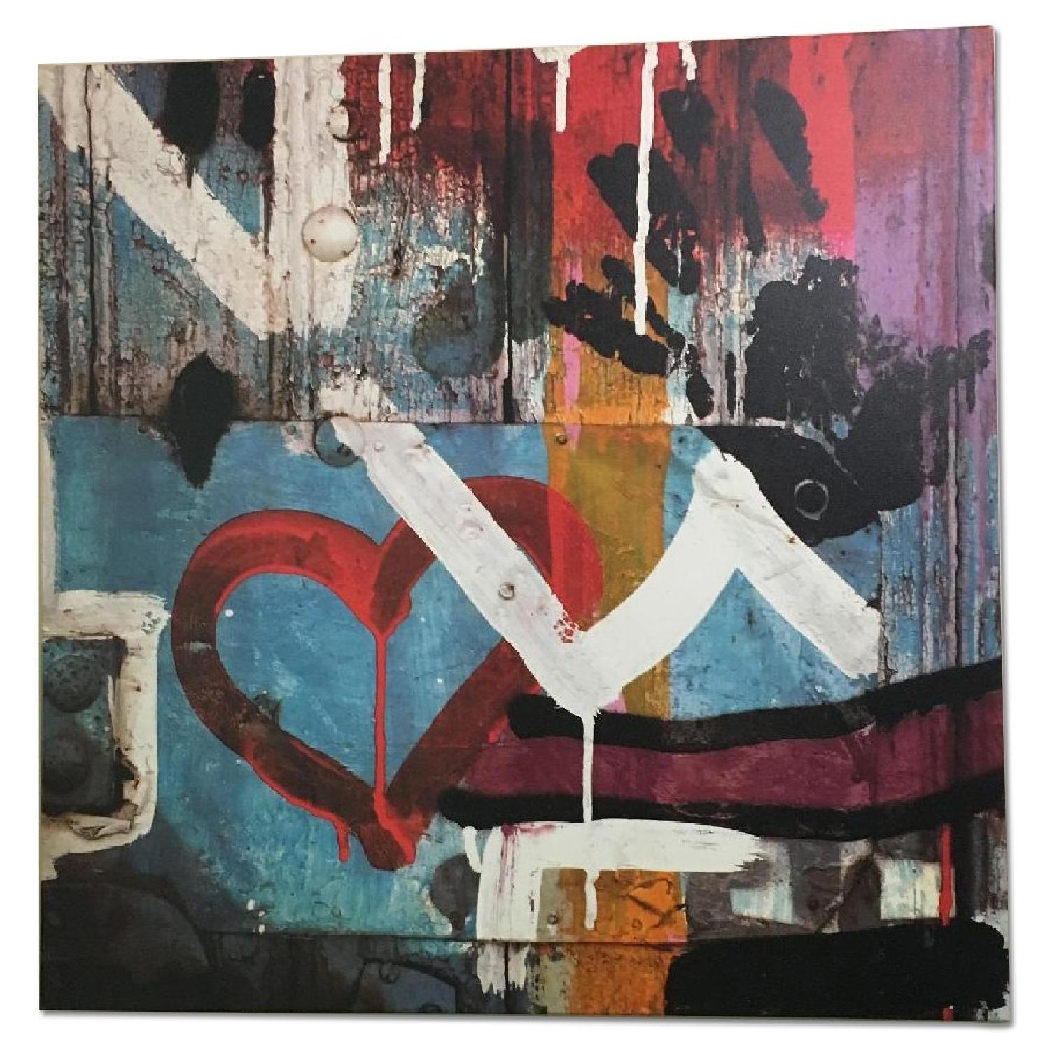 Large Canvas Abstract Graffiti Art AptDeco