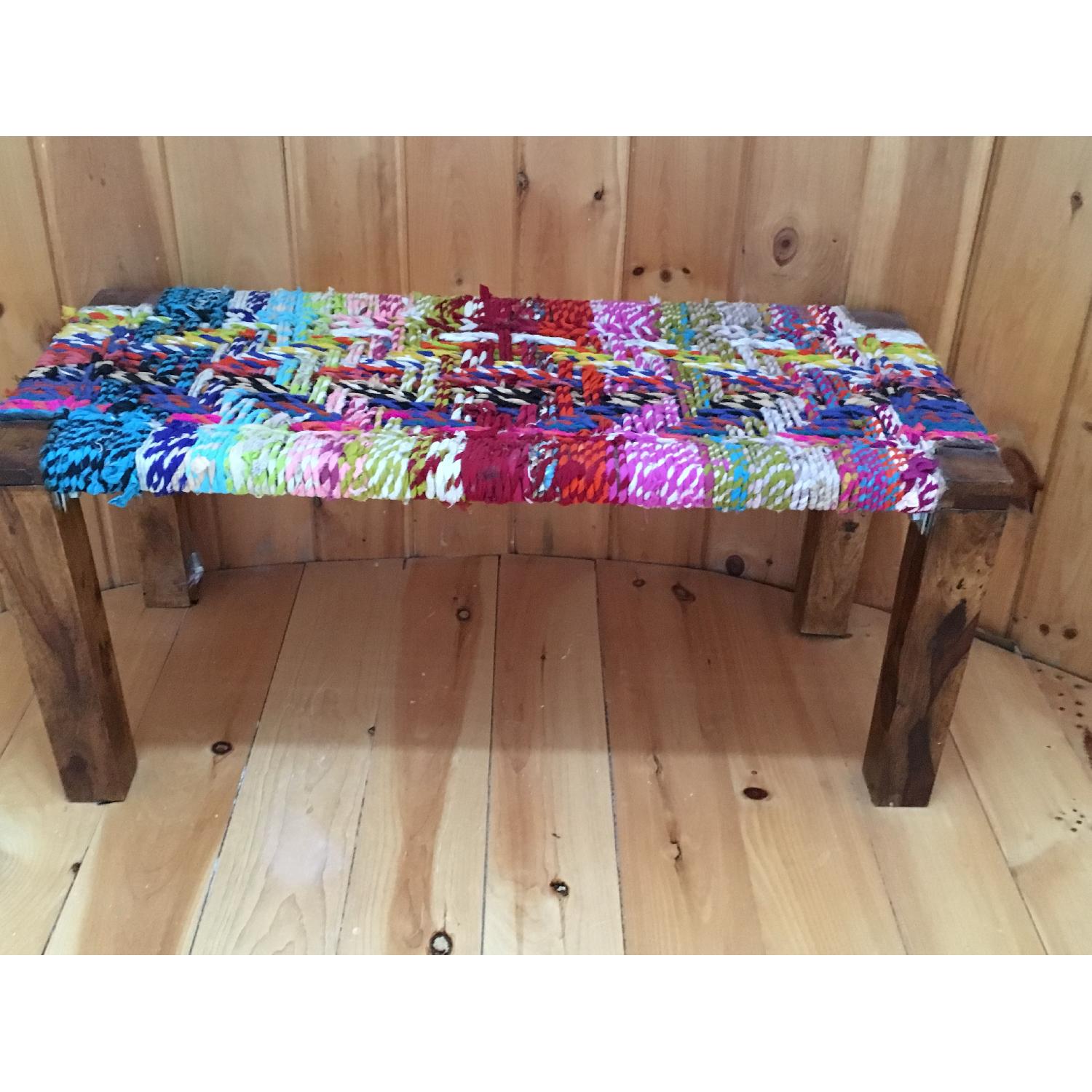 Chindi Woven Bench - image-1