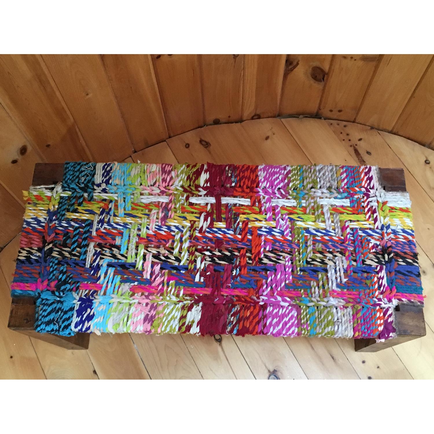 Chindi Woven Bench - image-2