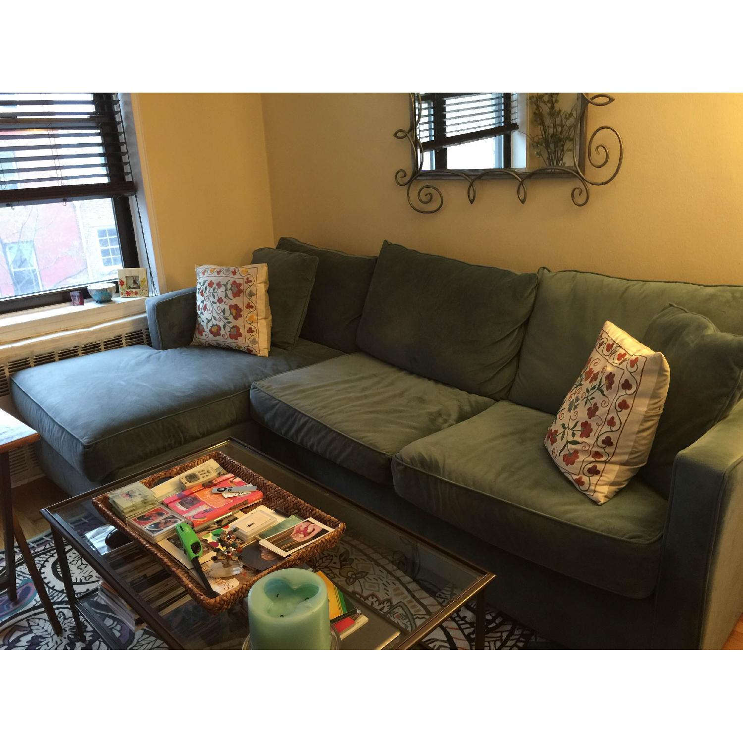 Jennifer Convertibles Custom Fabric Sleeper Sectional Sofa AptDeco