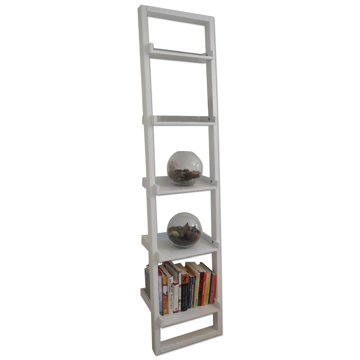 Crate & Barrel Leaning Ladder Bookcase AptDeco