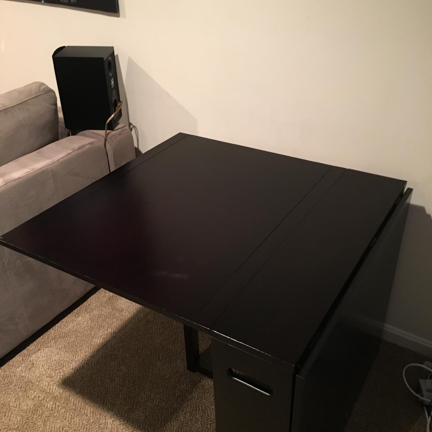 Crate & Barrel Span Gateleg Dining Table in Black - image-1