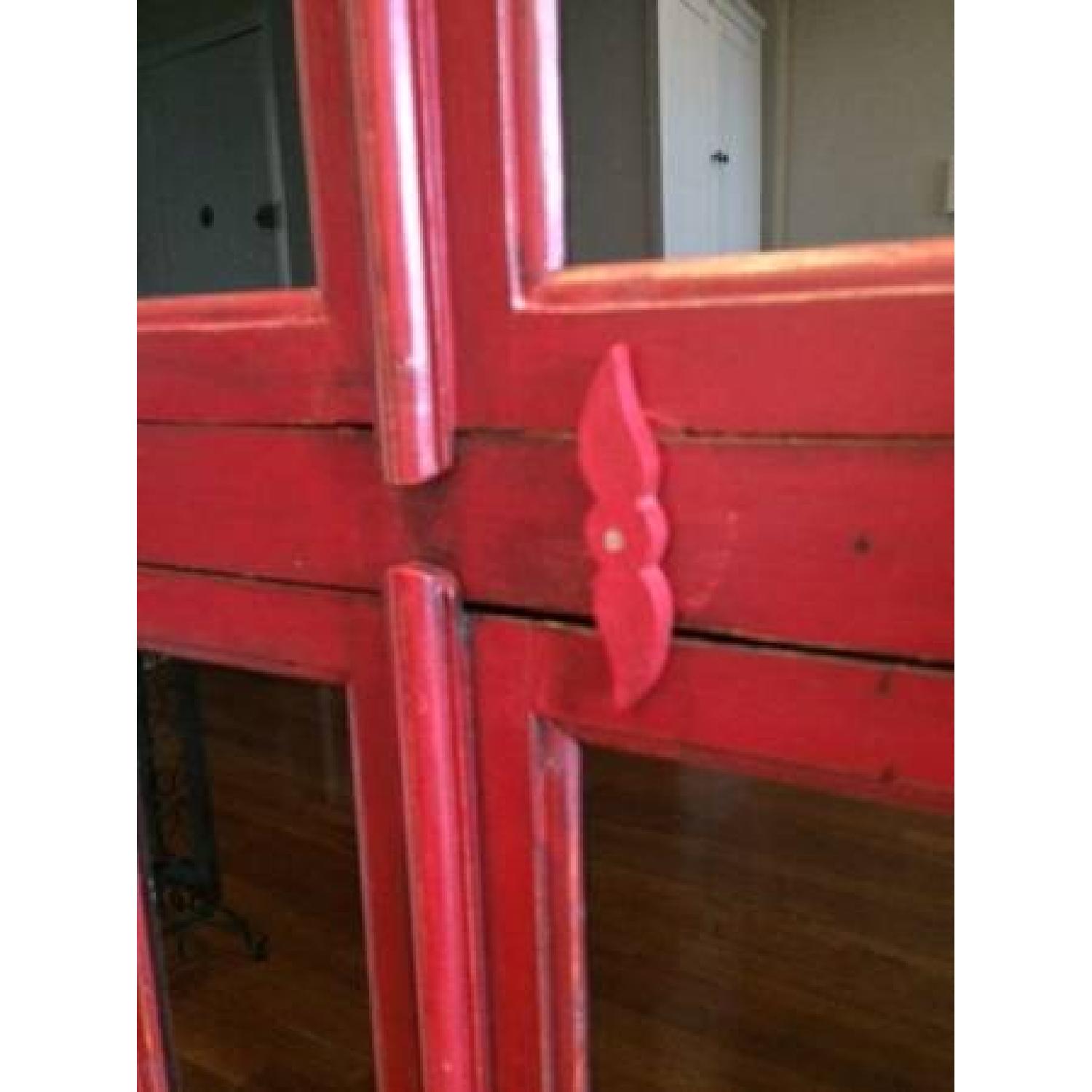 Crate & Barrel Rojo Red Tall Cabinet - image-4
