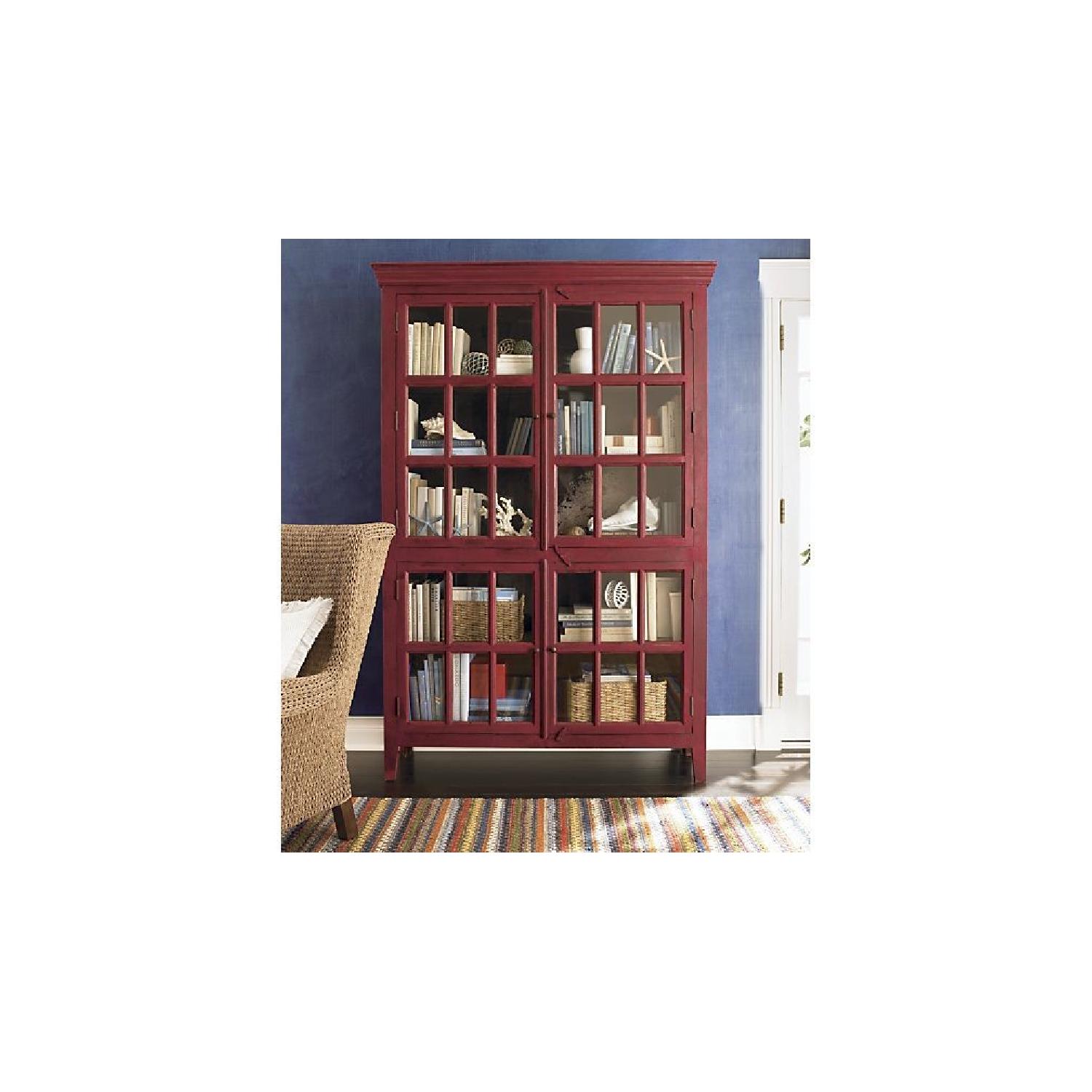 Crate & Barrel Rojo Red Tall Cabinet - image-5