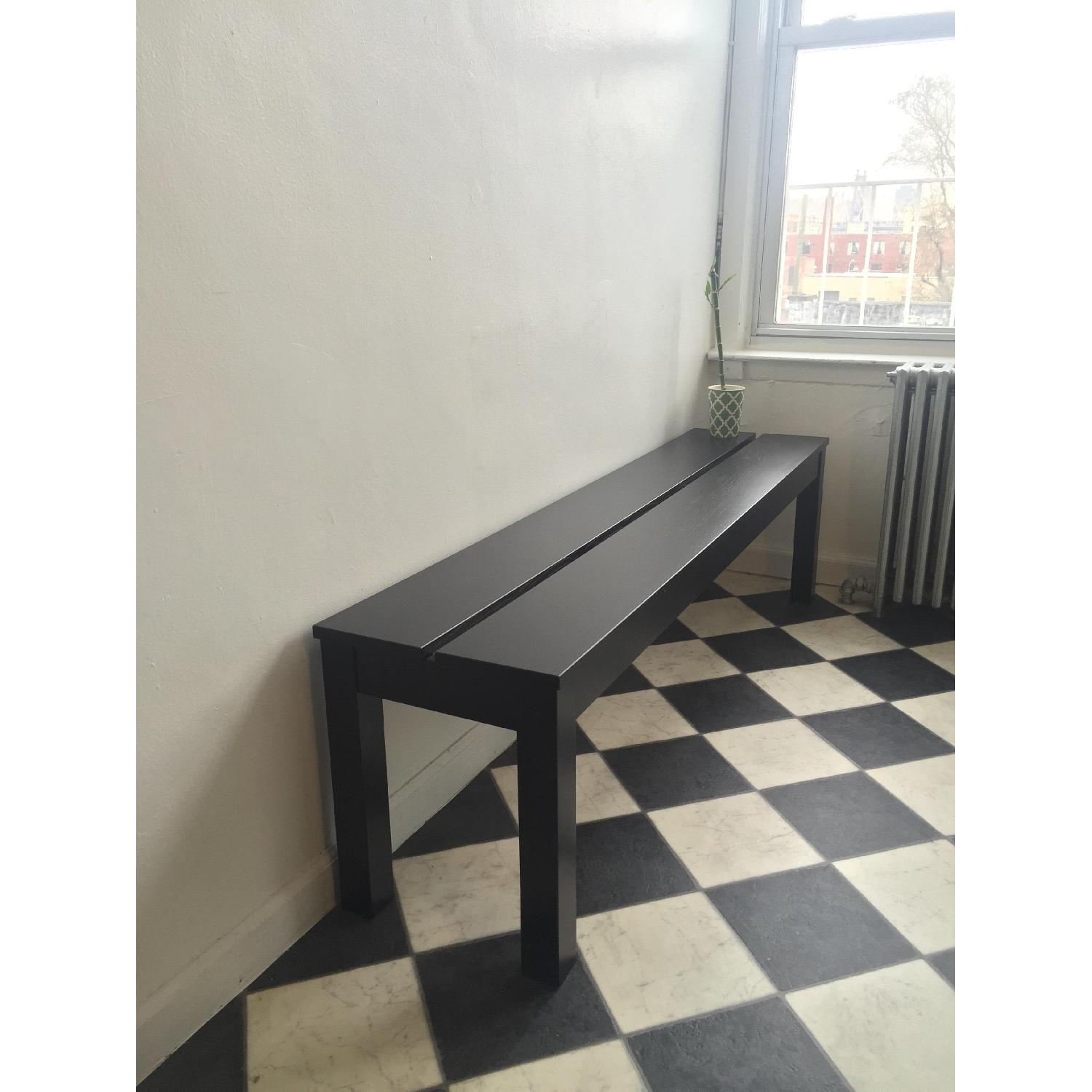 Ikea Black Wood Bench/Table - image-2