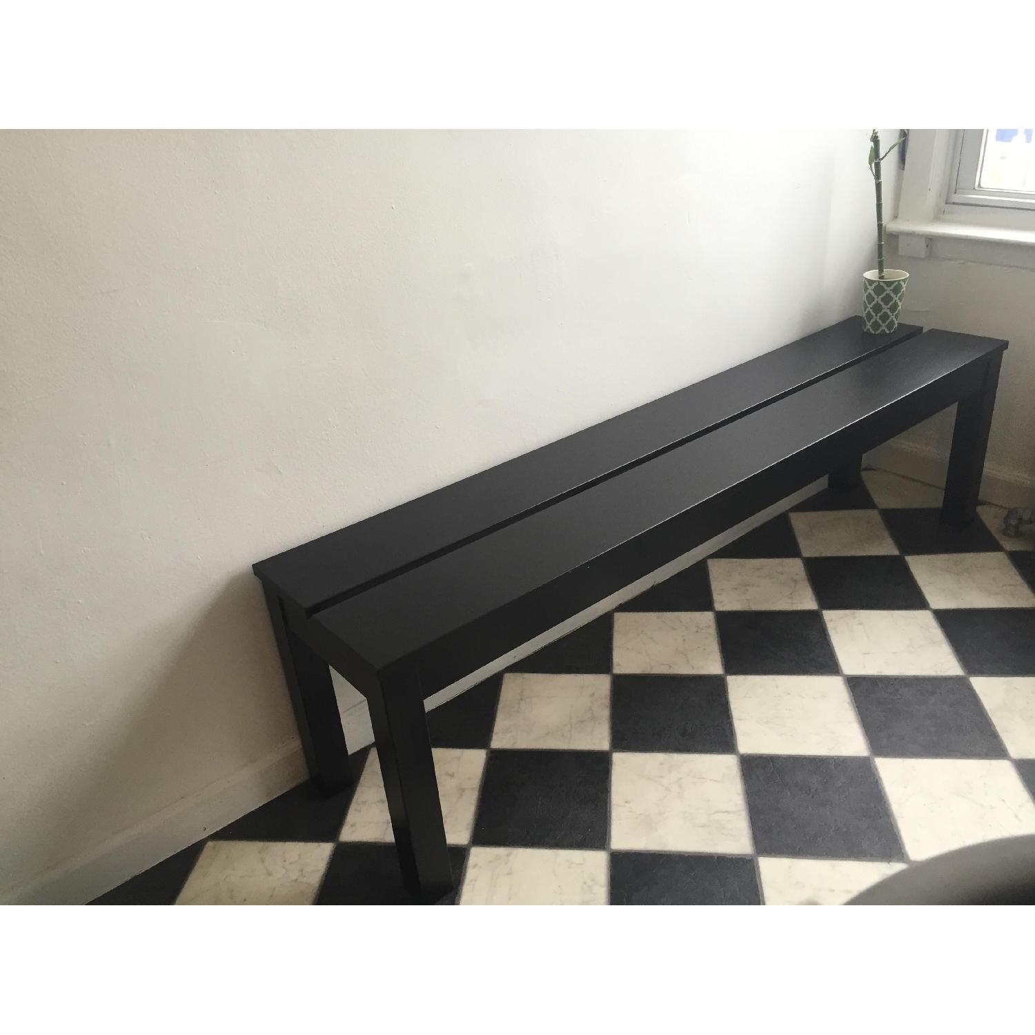 Ikea Black Wood Bench/Table - image-3