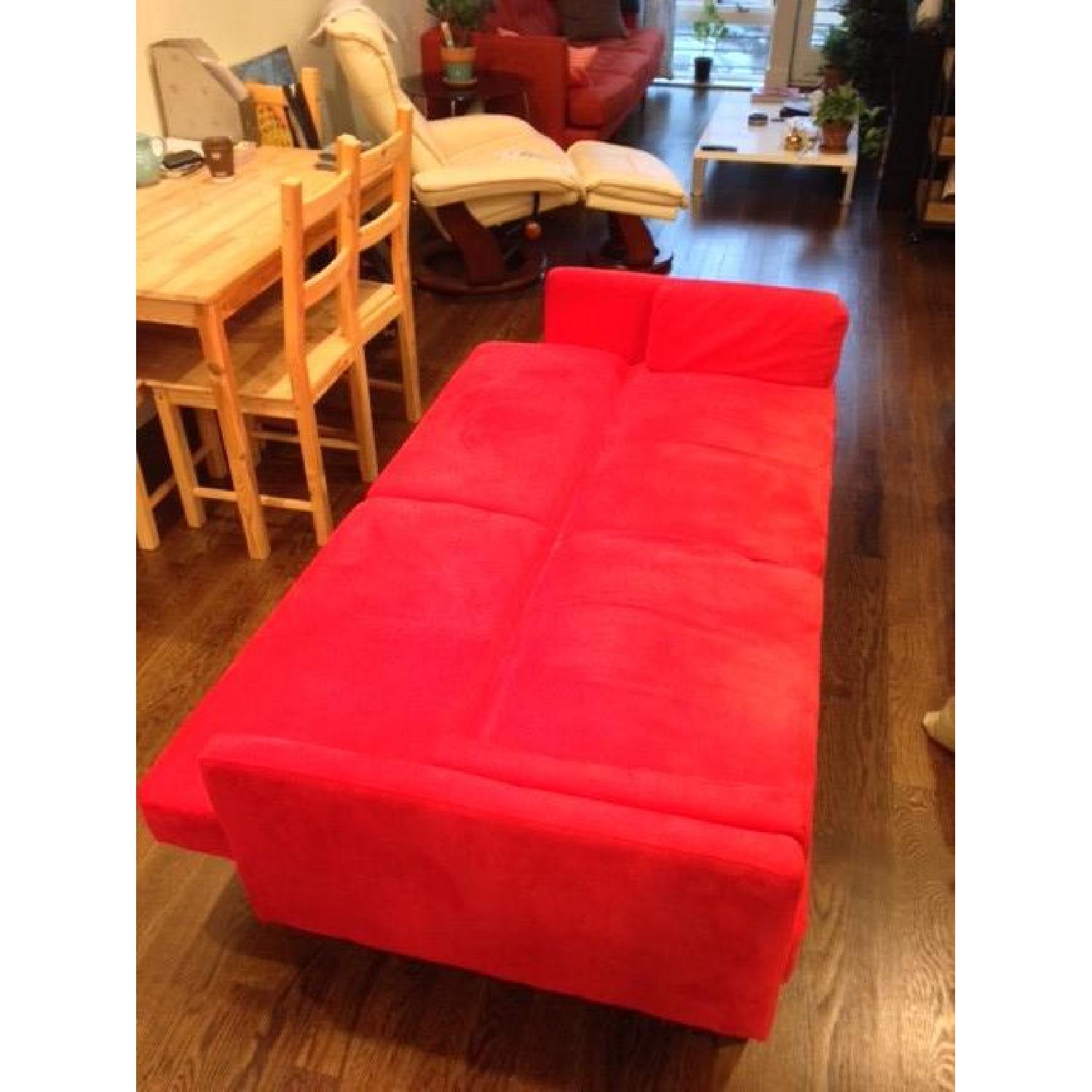 Red Futon Sofa Bed - image-2