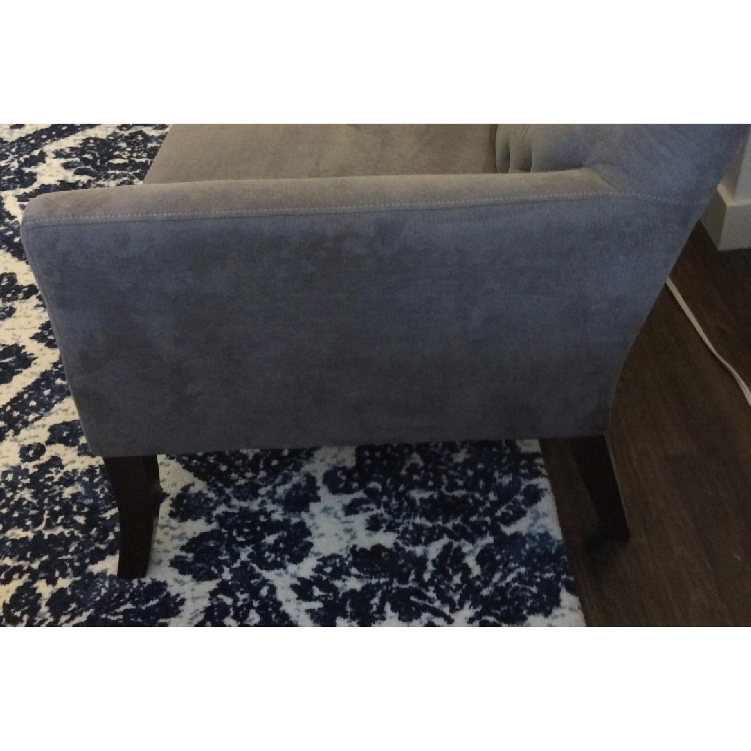 West Elm Elton Faux Suede Settee in Heather Gray - image-2