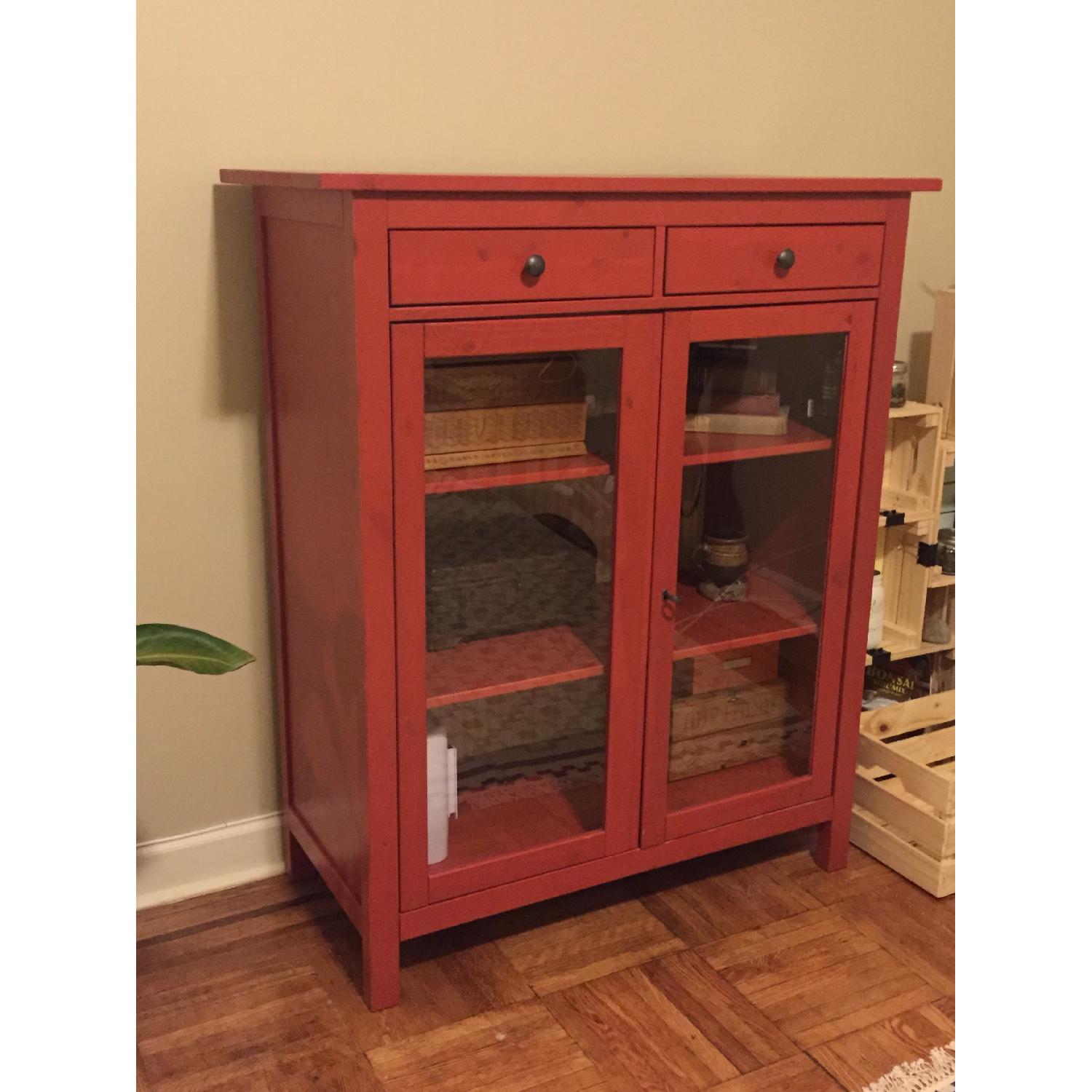 Ikea Hemnes Linen Closet in Red AptDeco