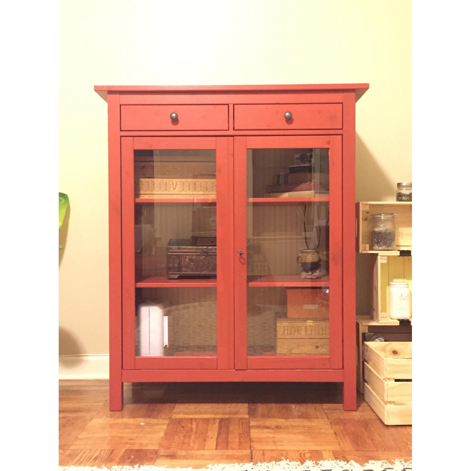 Ikea Hemnes Linen Closet in Red - image-4