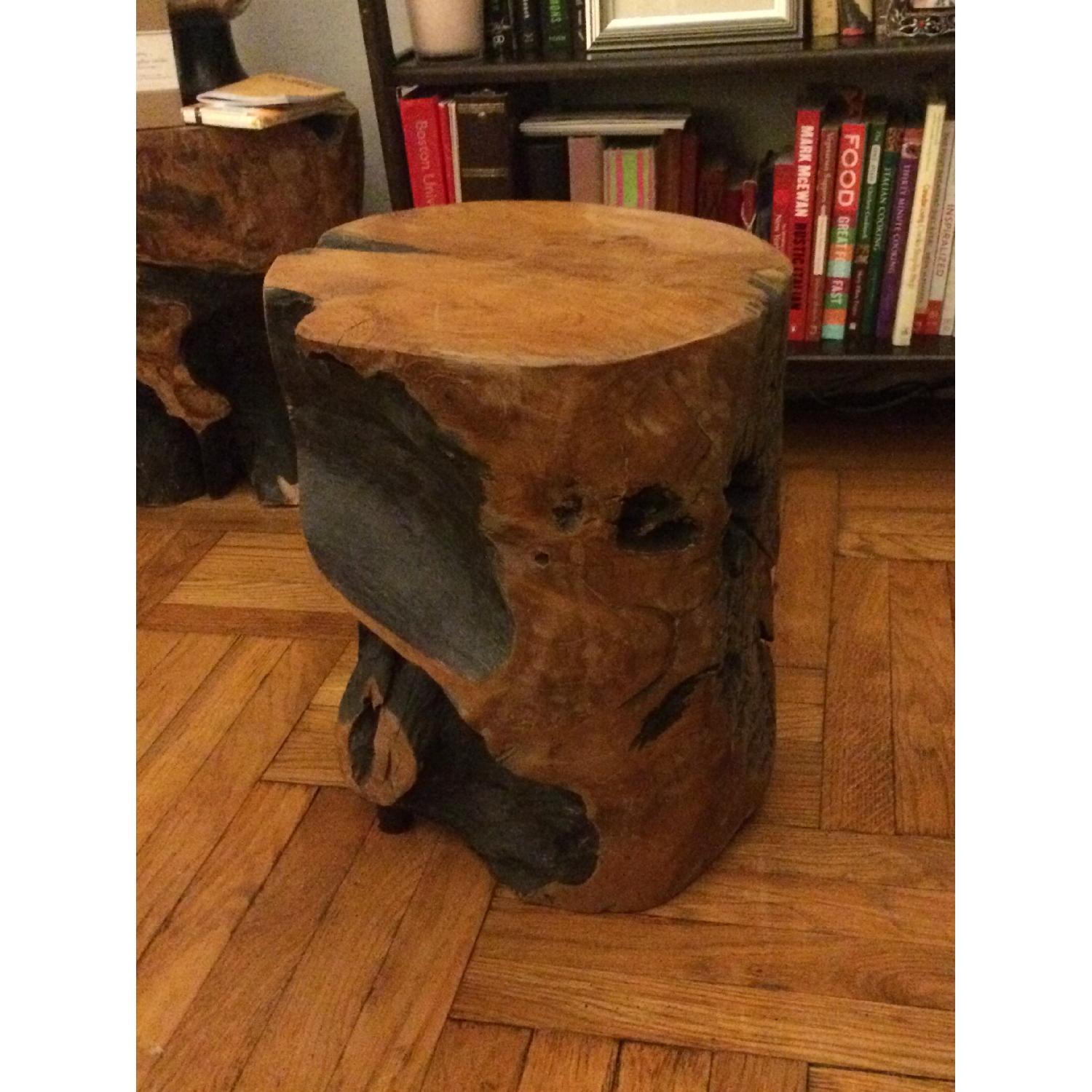 Rustic Wood Stools - Pair - image-1