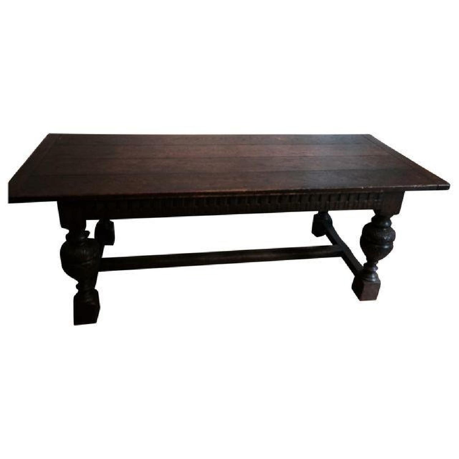 Vintage Tudor Table w/ 4 Chairs - image-7