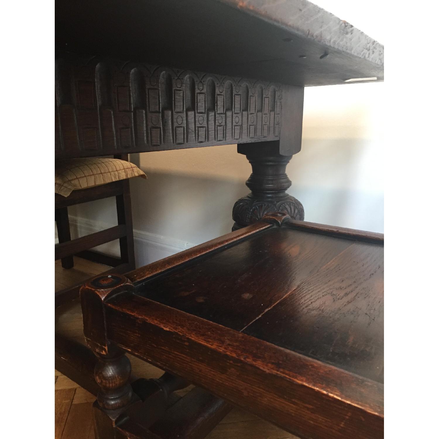 Vintage Tudor Table w/ 4 Chairs - image-8