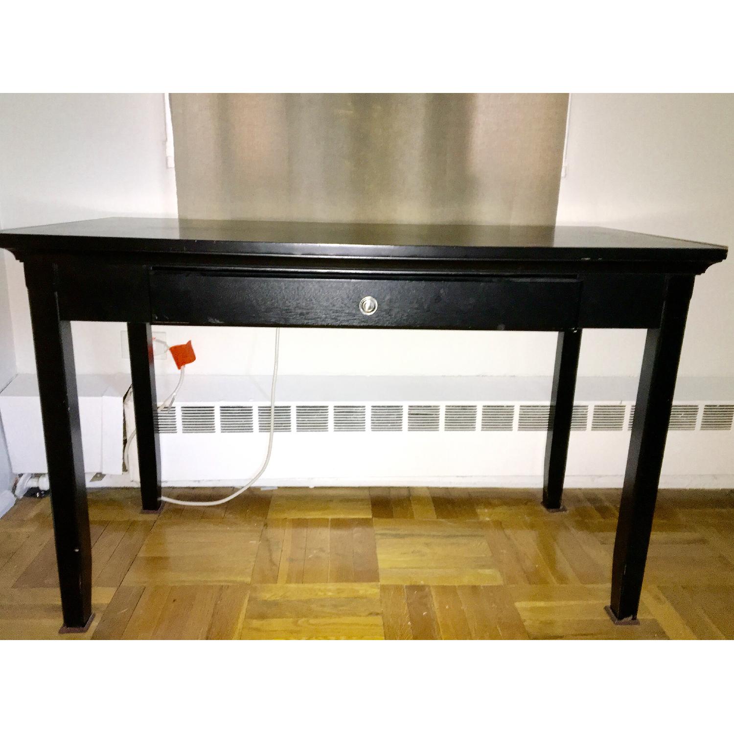 Target Threshold Black Desk w/ Drawer/Keyboard Tray - image-3