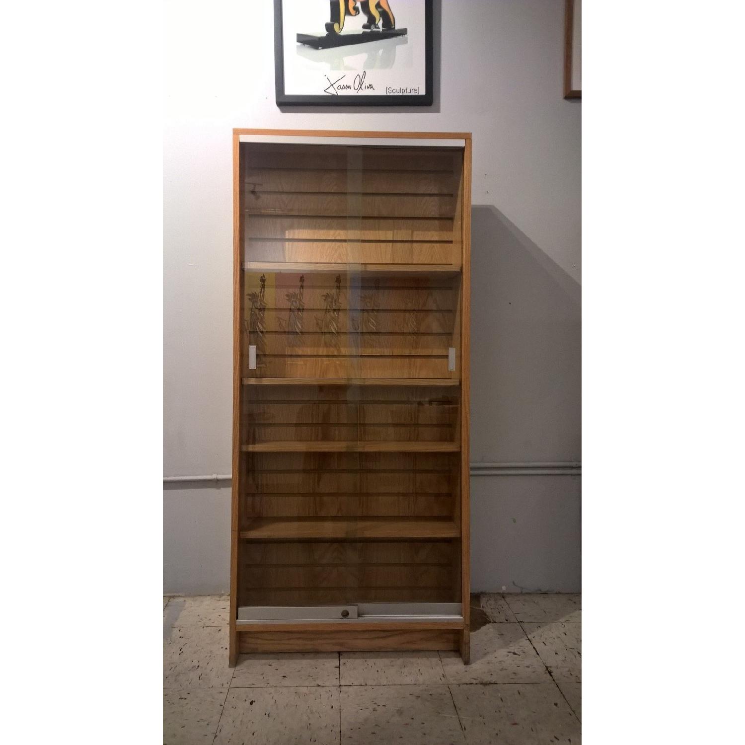 Display Case w/ Glass Sliding Doors. - image-1