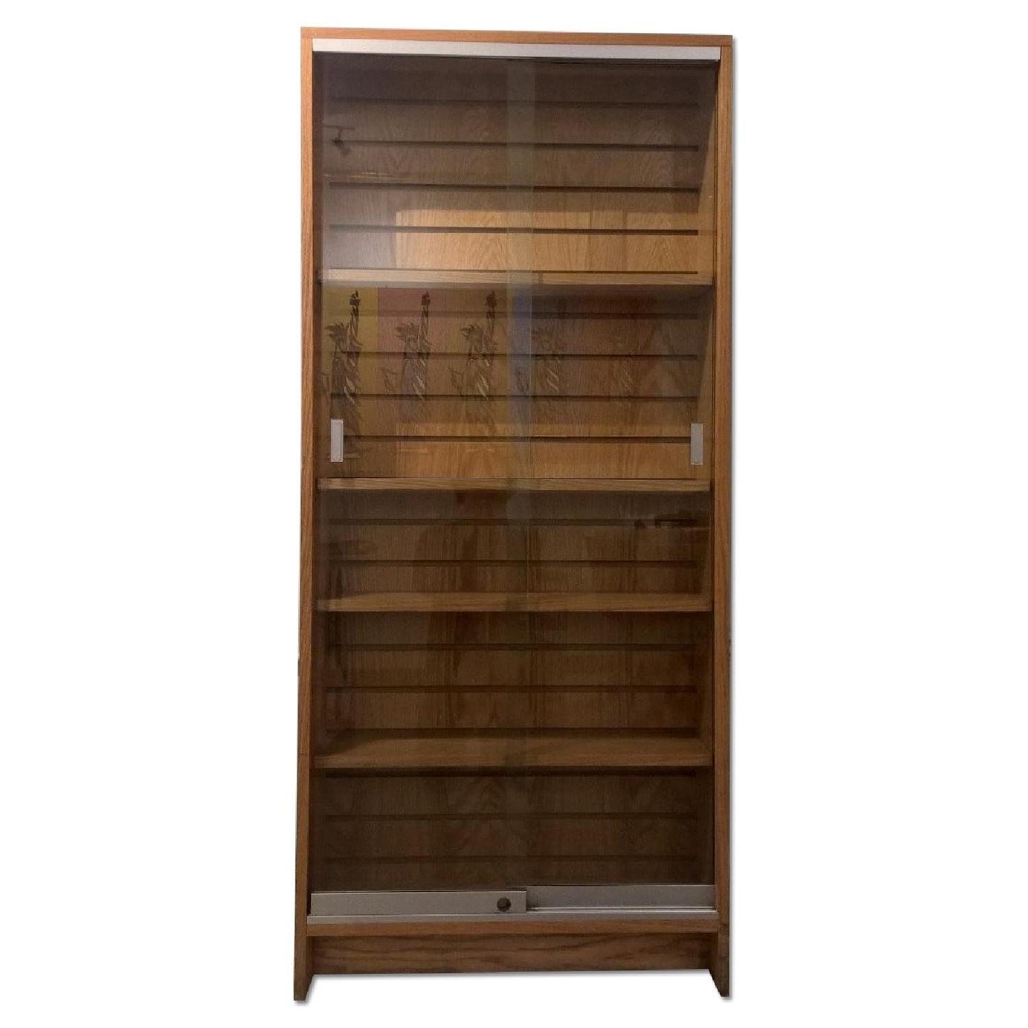 Display Case w/ Glass Sliding Doors. - image-0