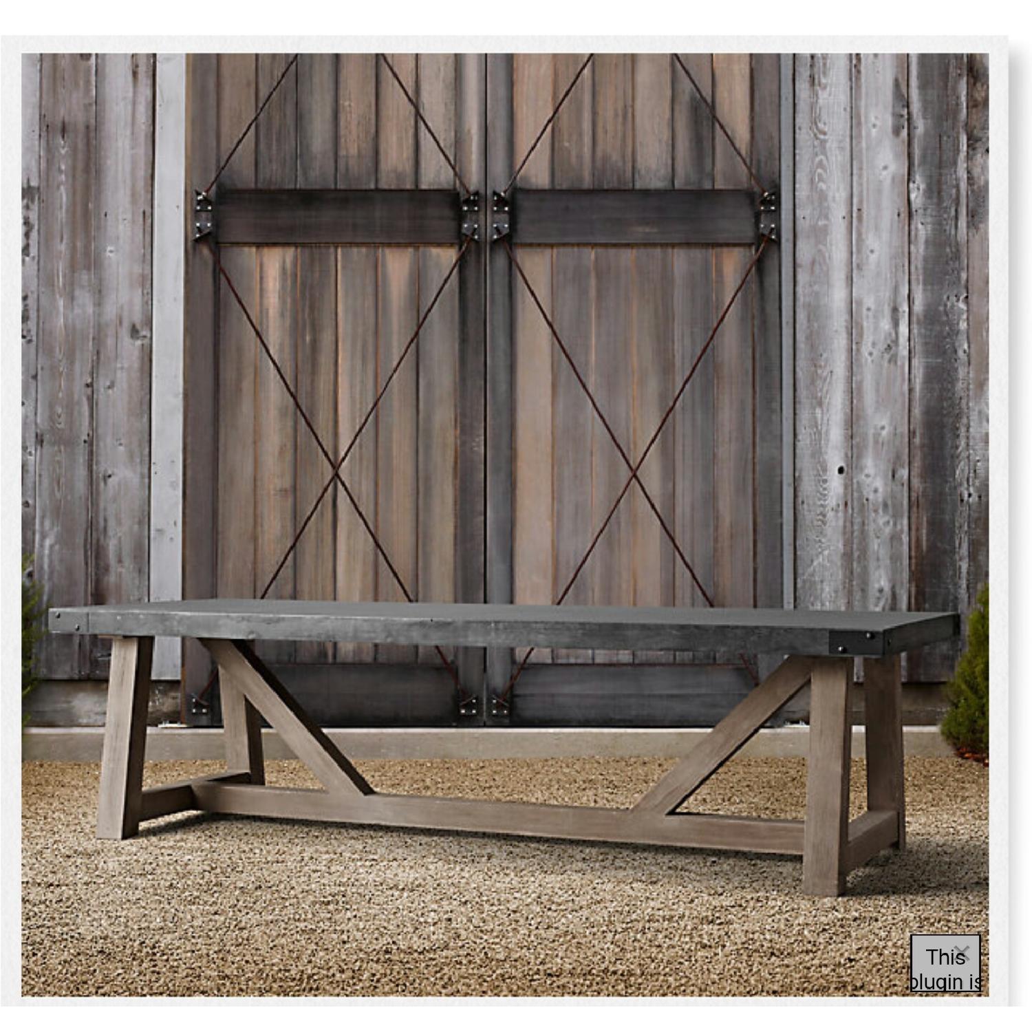 Restoration Hardware Concrete Dining Table - image-1