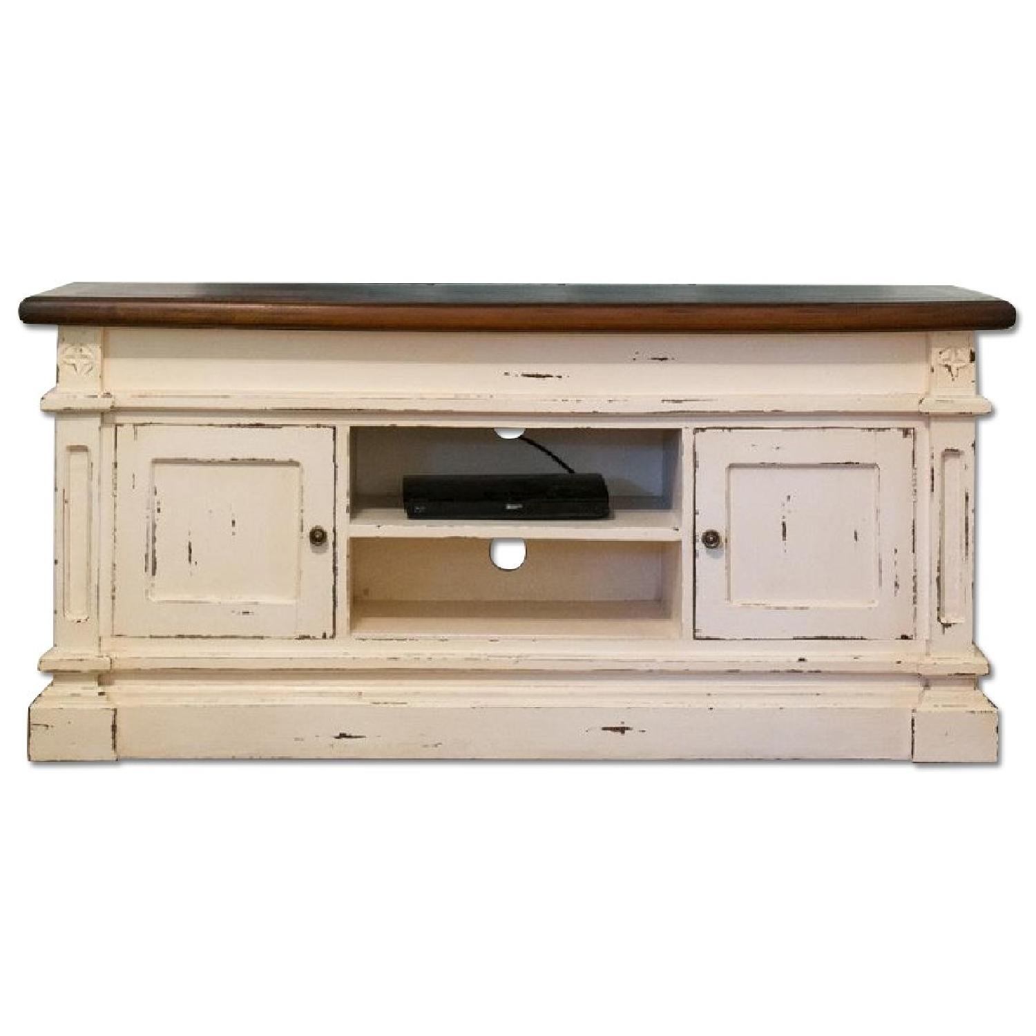 Hand Crafted Rustic Media/Television Console - image-0