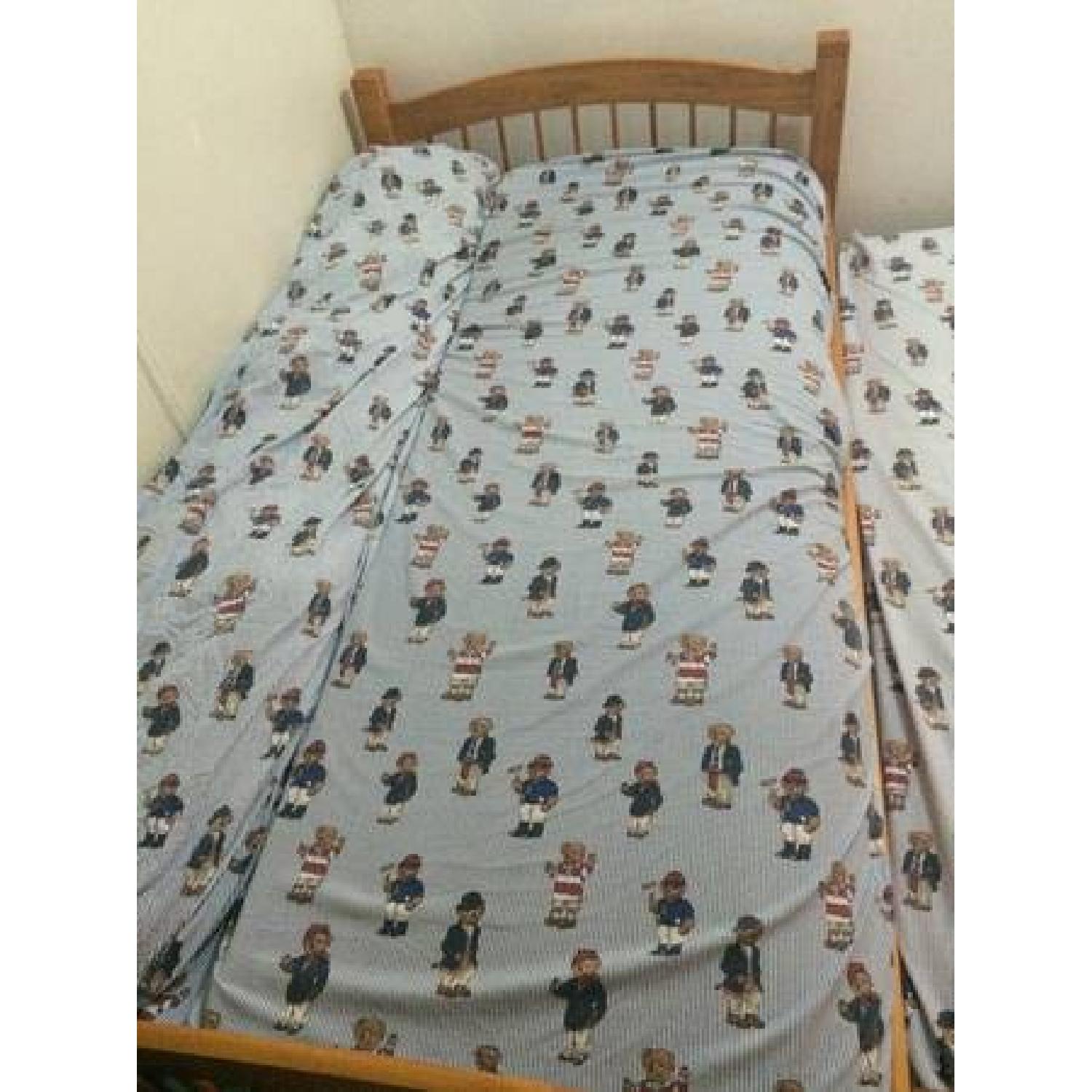 Twin Size Bed Frame w/ Twin Trundle - image-2