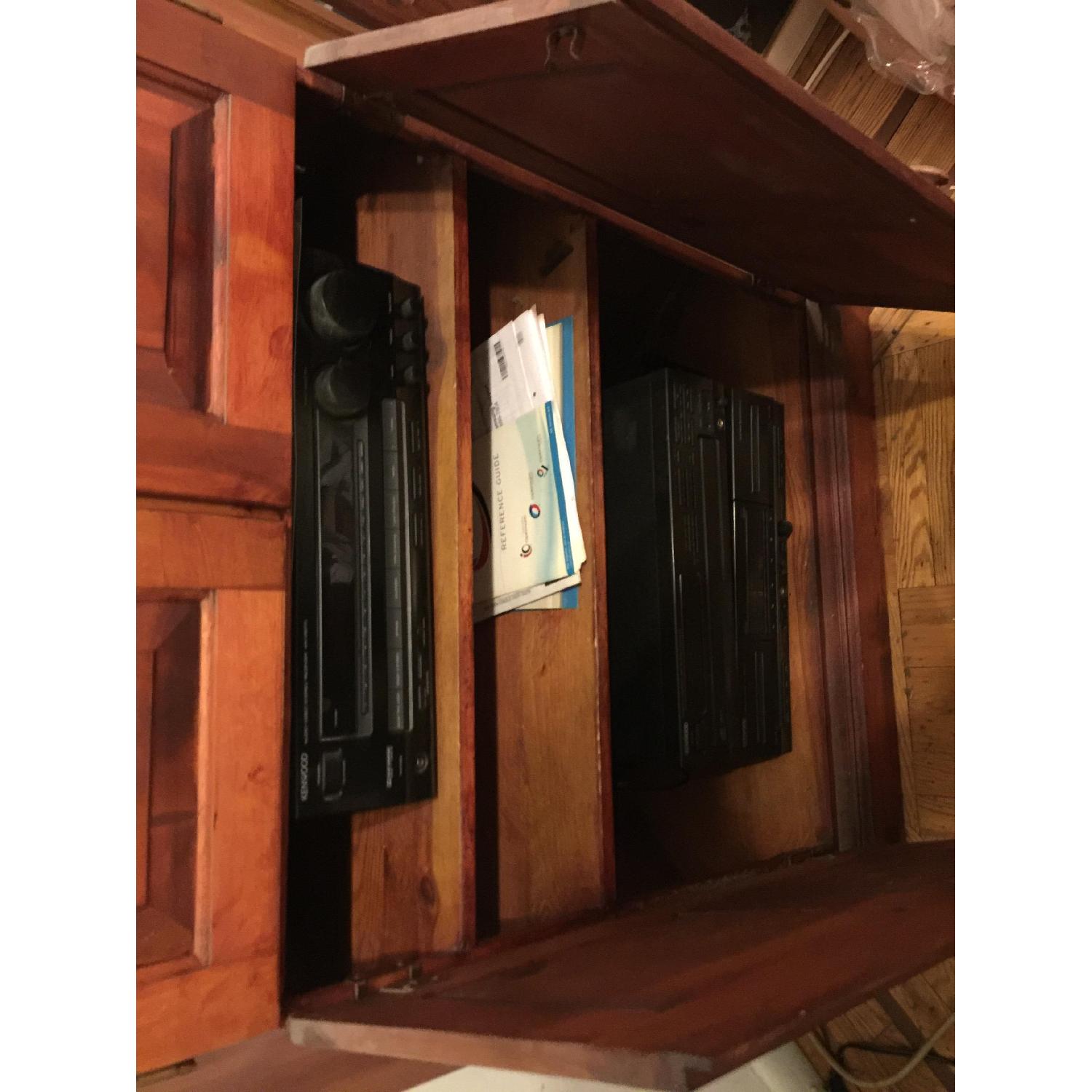 Cherry Wood Custom Corner TV/Media Center - image-2