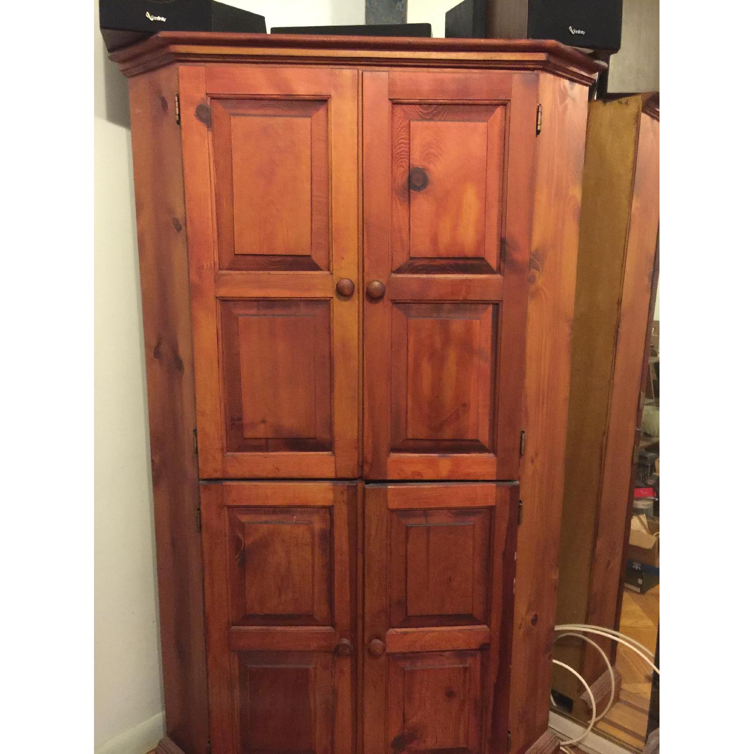 Cherry Wood Custom Corner TV/Media Center - image-4