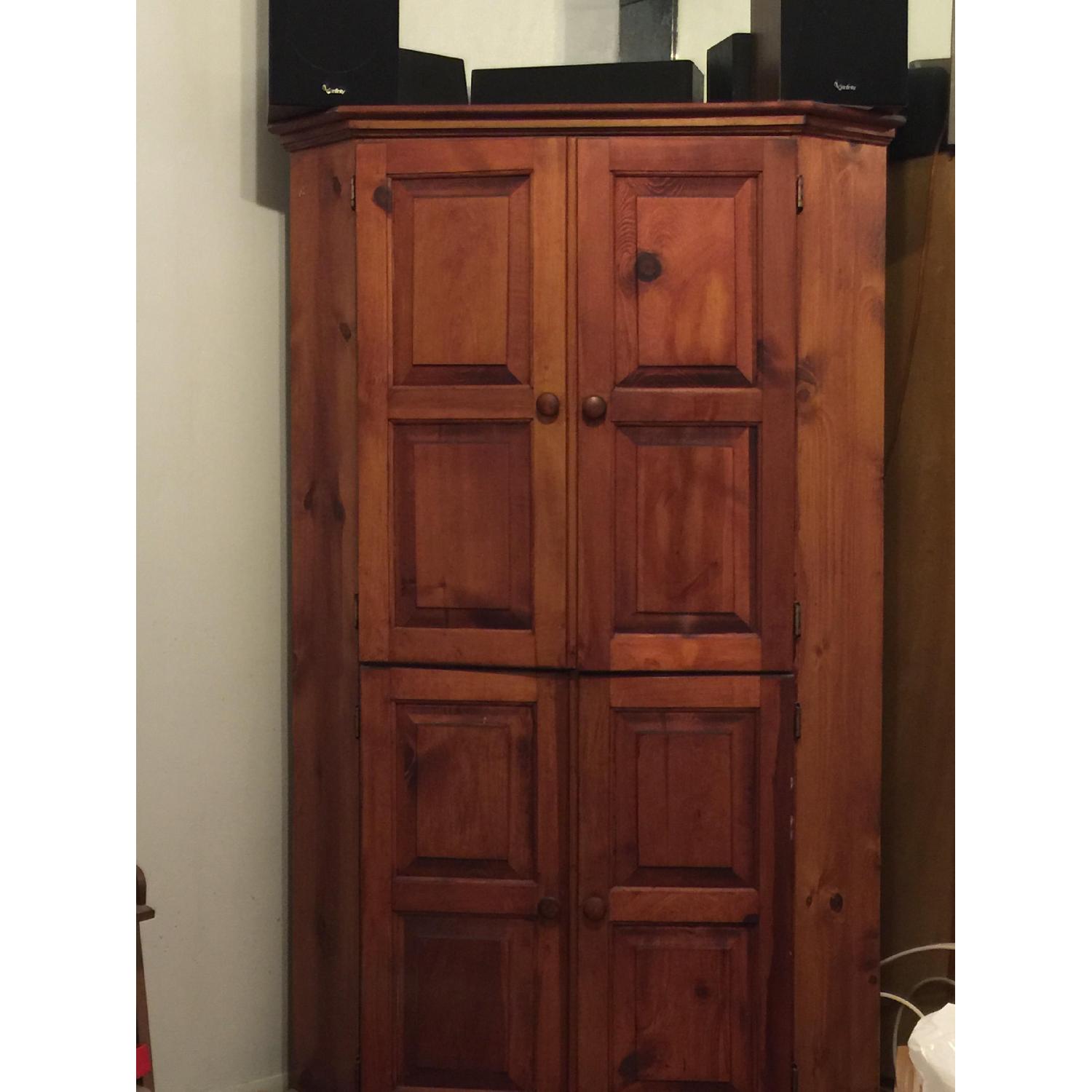 Cherry Wood Custom Corner TV/Media Center - image-5
