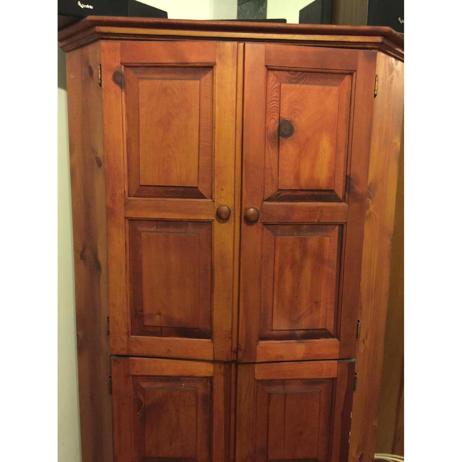 Cherry Wood Custom Corner TV/Media Center - image-7