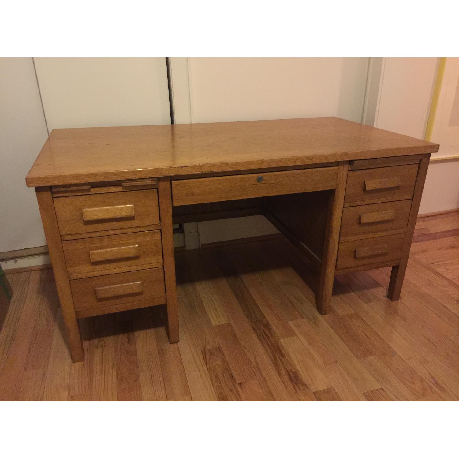 Vintage Solid Wood Desk - image-2