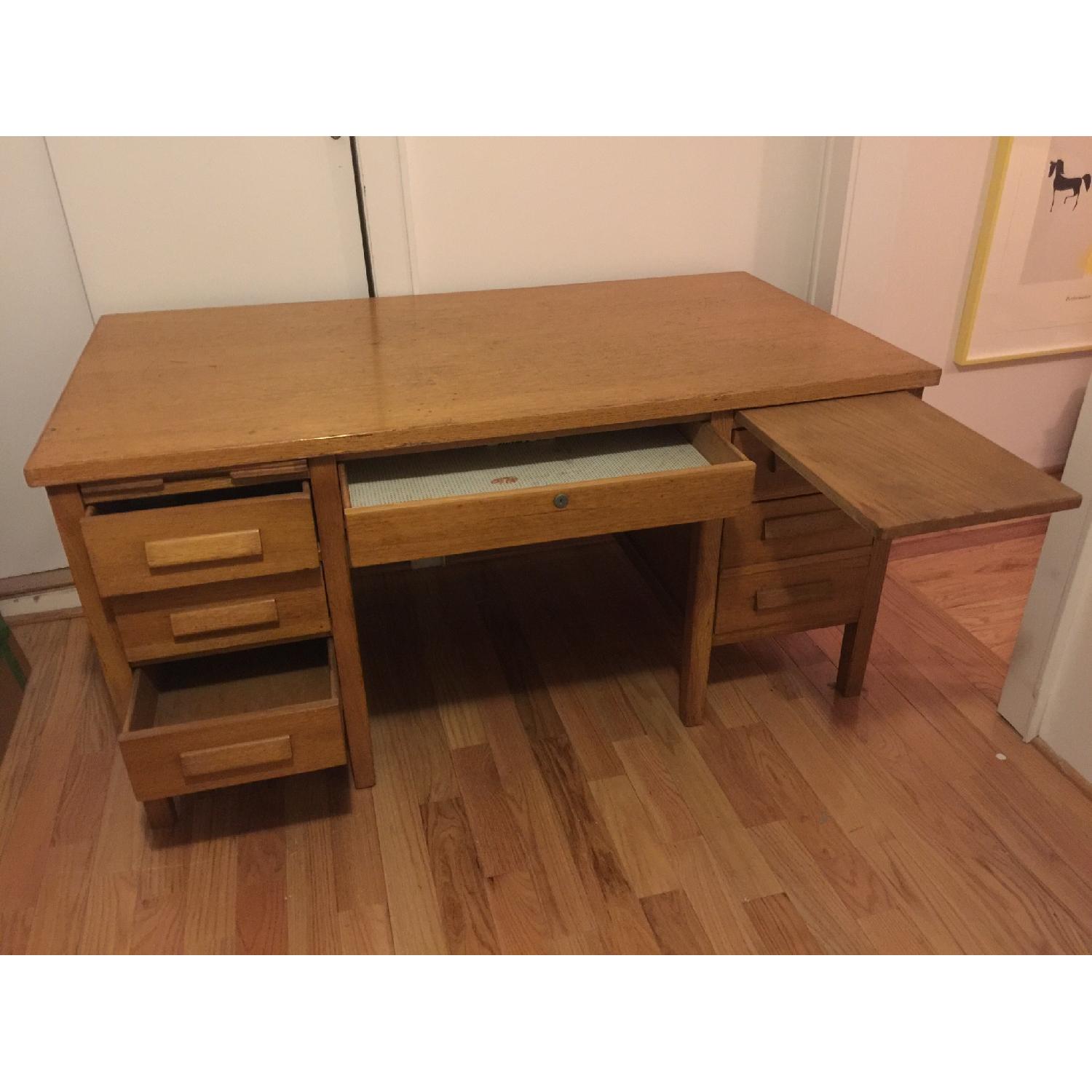 Vintage Solid Wood Desk - image-3