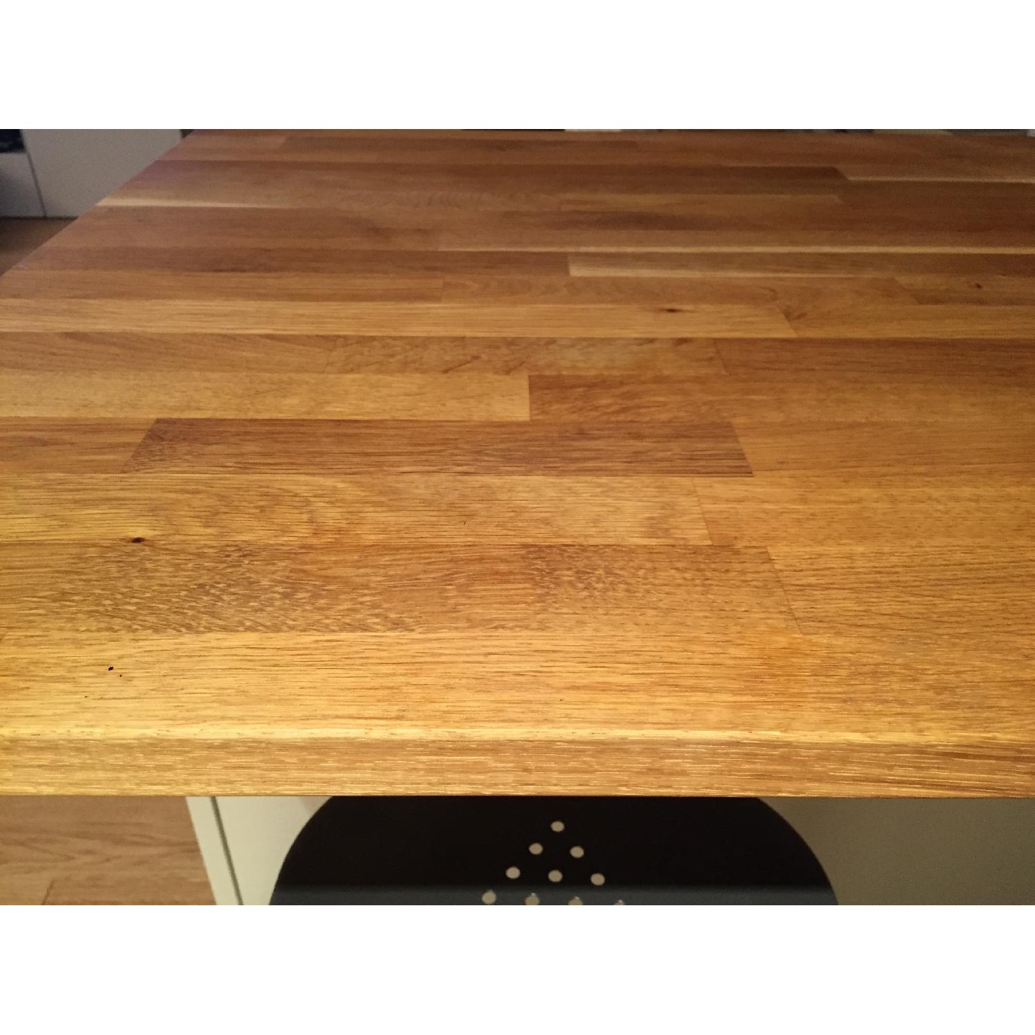 Ikea White Oat Kitchen Island - image-5